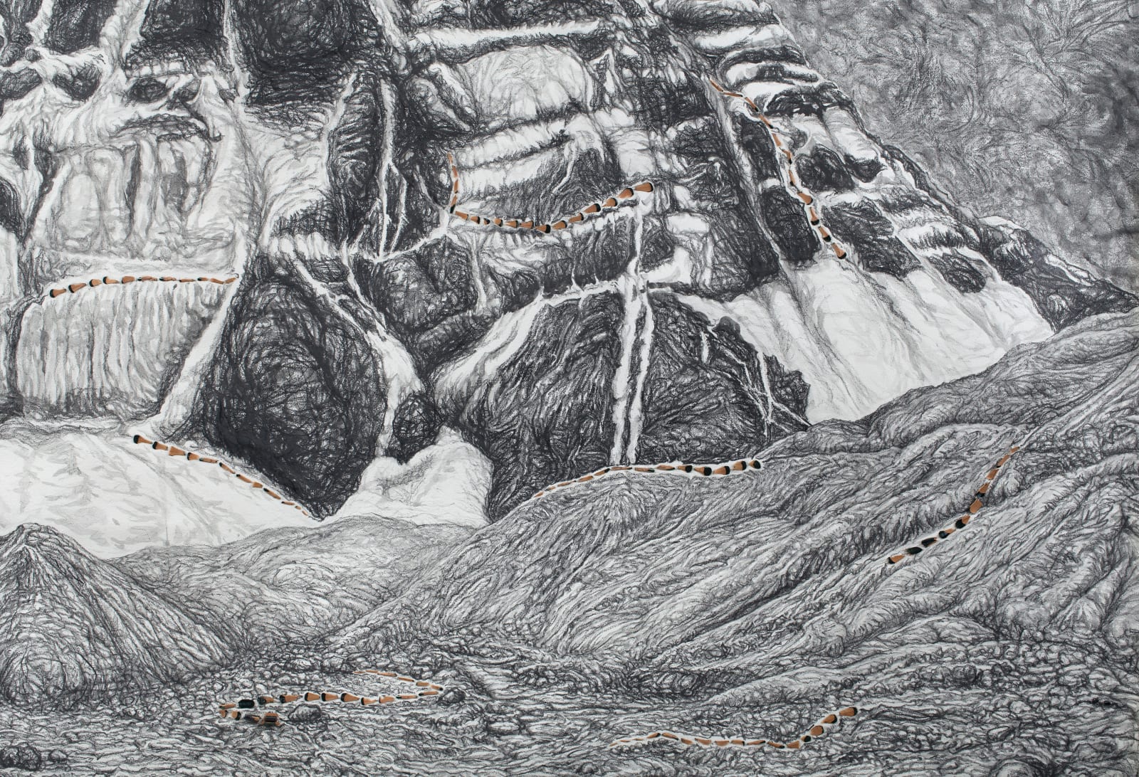 Shi Jin-Hua, Pen Walking #180, 2015-2022