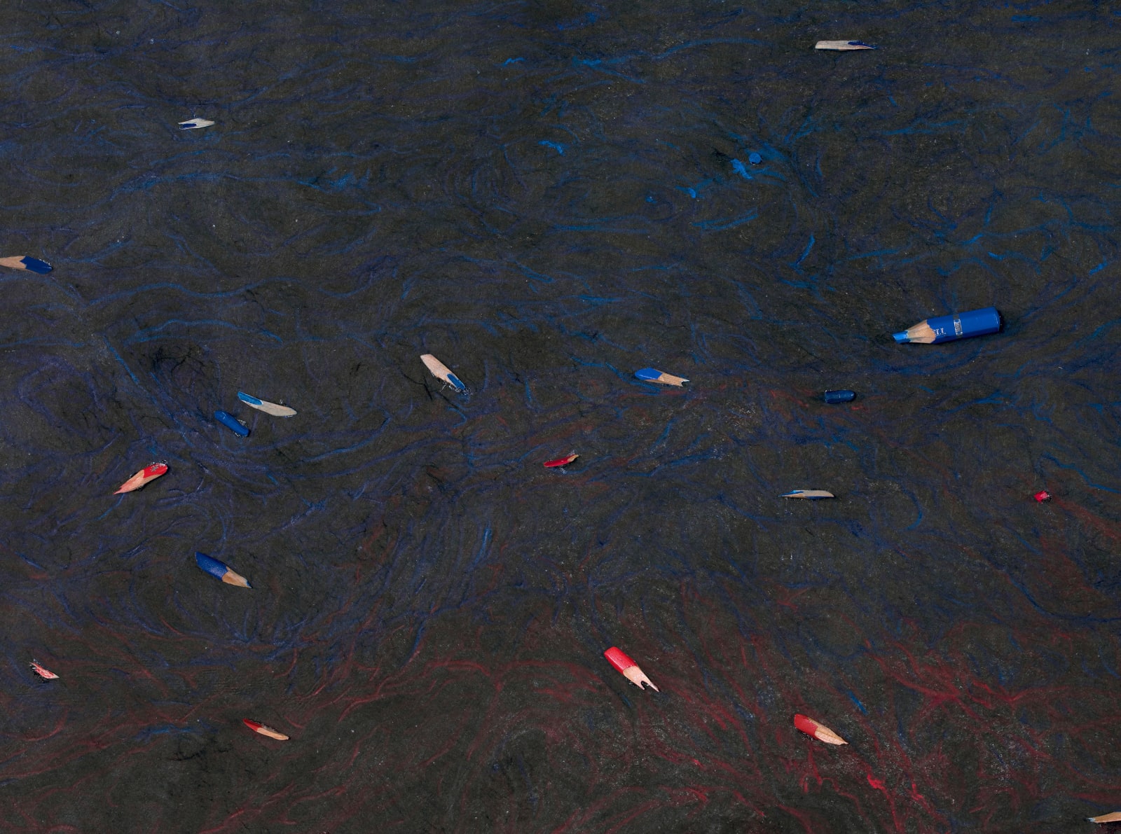 Shi Jin-Hua, Pen Walking #182 Ocean, 2020-2022