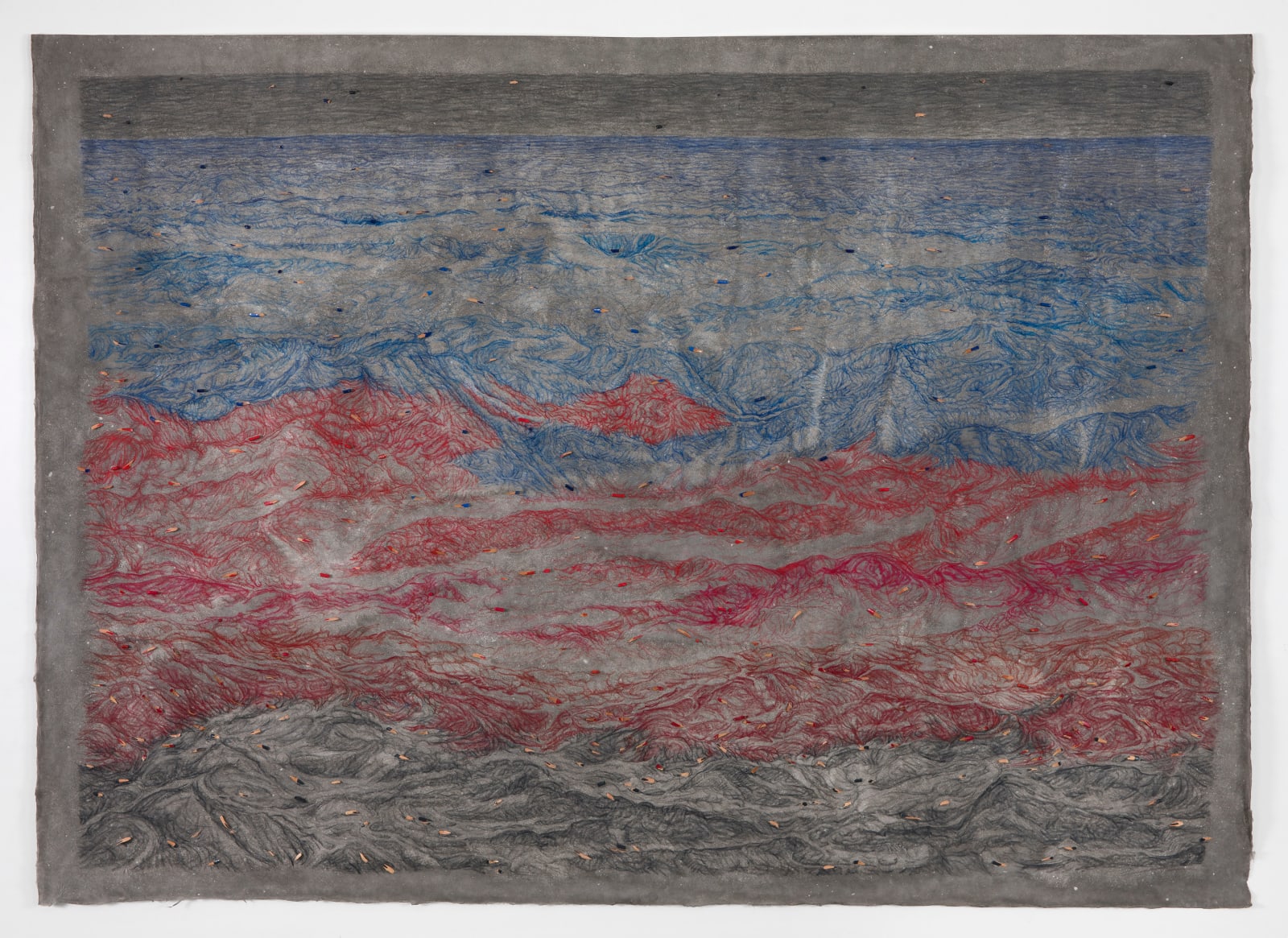 Shi Jin-Hua, Pen Walking #182 Ocean, 2020-2022