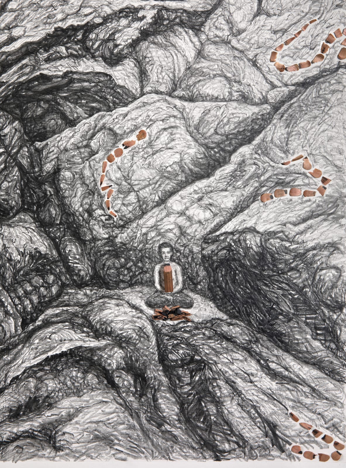 Shi Jin-Hua, Giacometti Sat Under the Alps, 2019