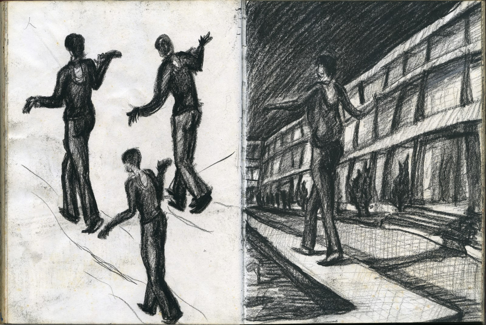 Shi Jin-Hua, A Tightrope walking, 1987-1988
