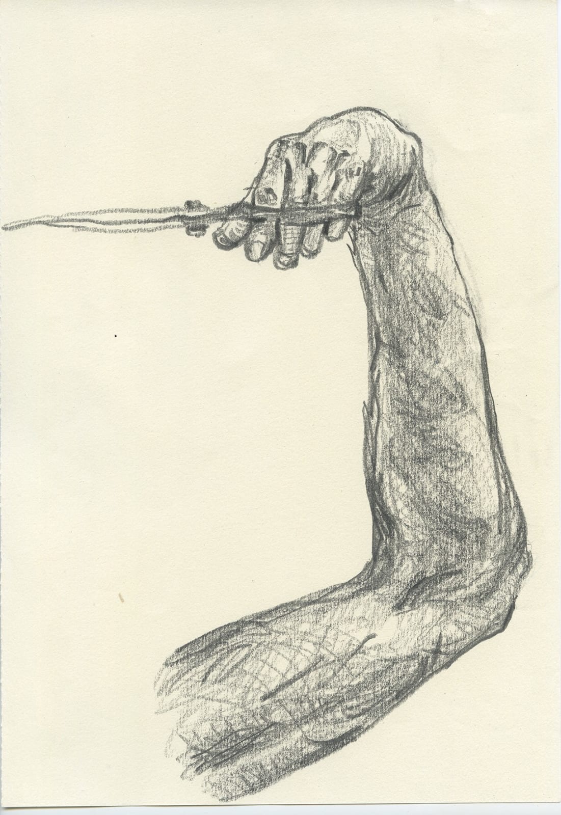 Shi Jin-Hua, A Self-Portrait with Scissors, 2016-2017