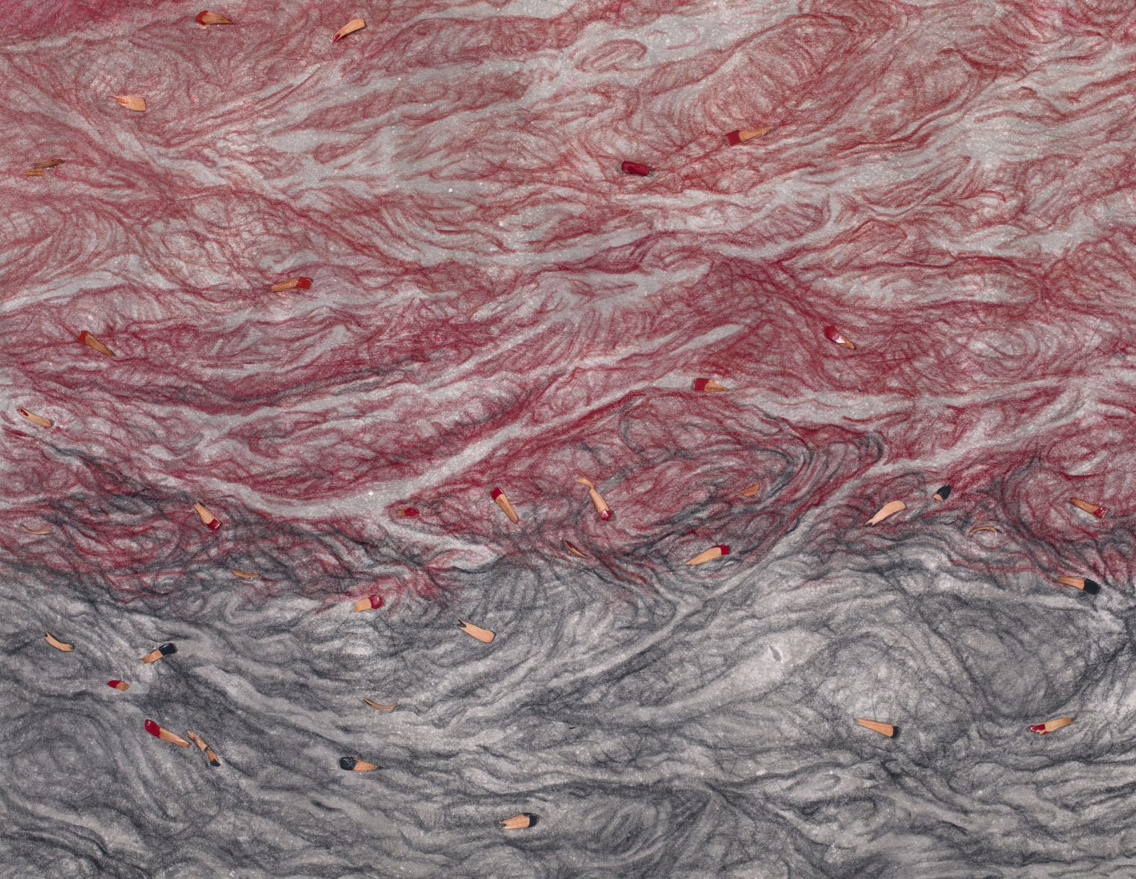 Shi Jin-Hua, Pen Walking #182 Ocean, 2020-2022