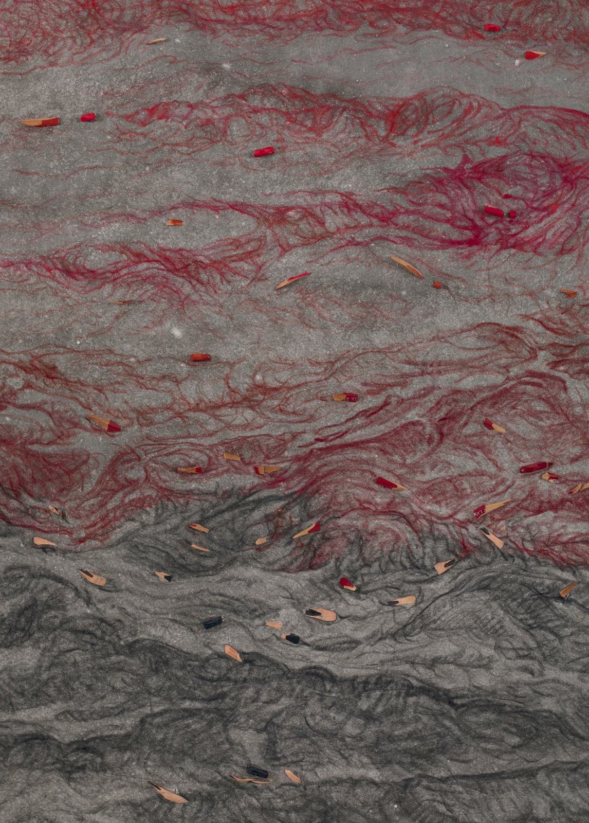 Shi Jin-Hua, Pen Walking #182 Ocean, 2020-2022