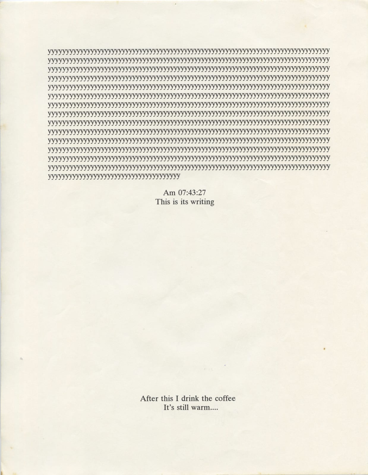 Shi Jin-Hua, Typing, 1996