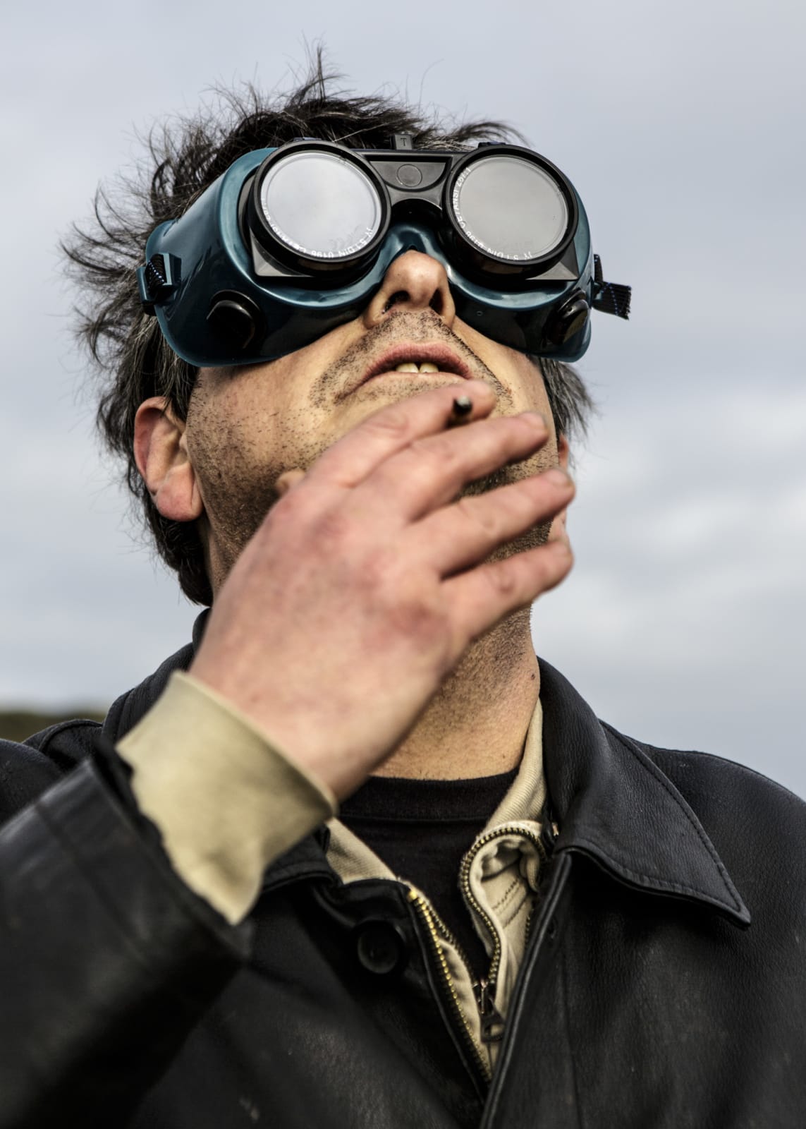 Jonas Bendiksen, David watching solar eclipse, UK, 2015