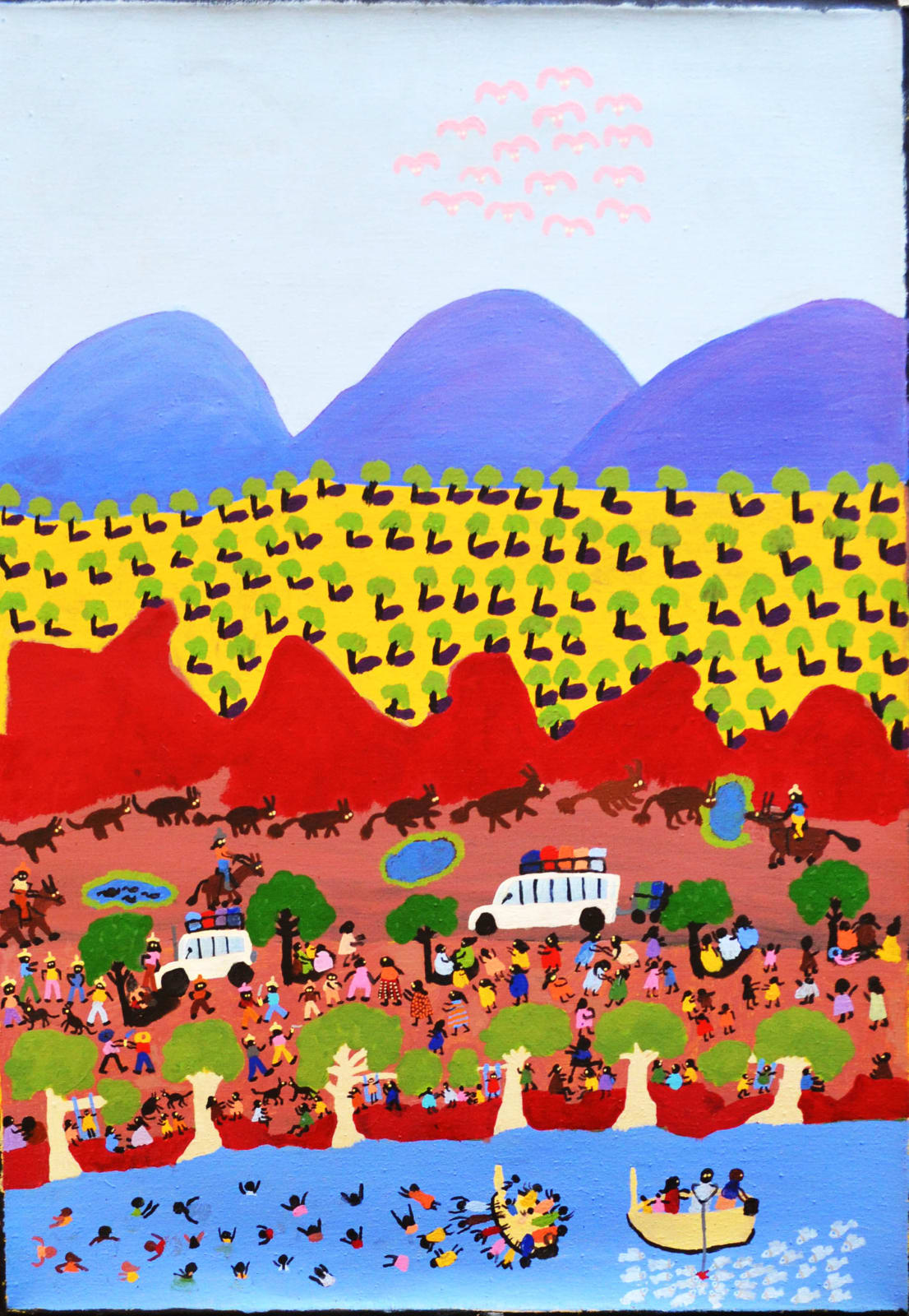 Grace Kemarre Robinya, Family Swimming out bush