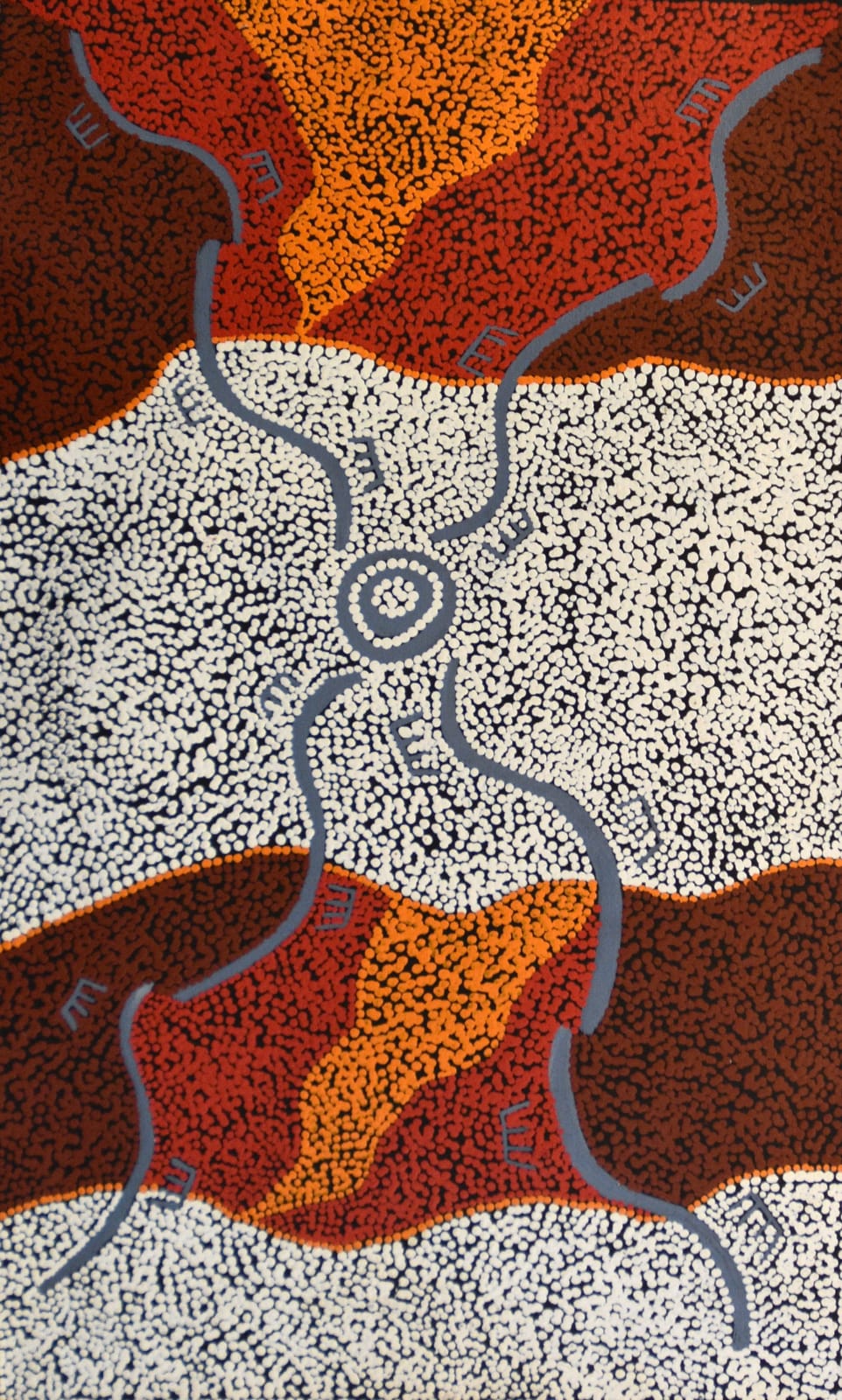 Sebastian Japanangka Williams, Wardapi Jukurrpa ( Goanna Dreaming), 2023