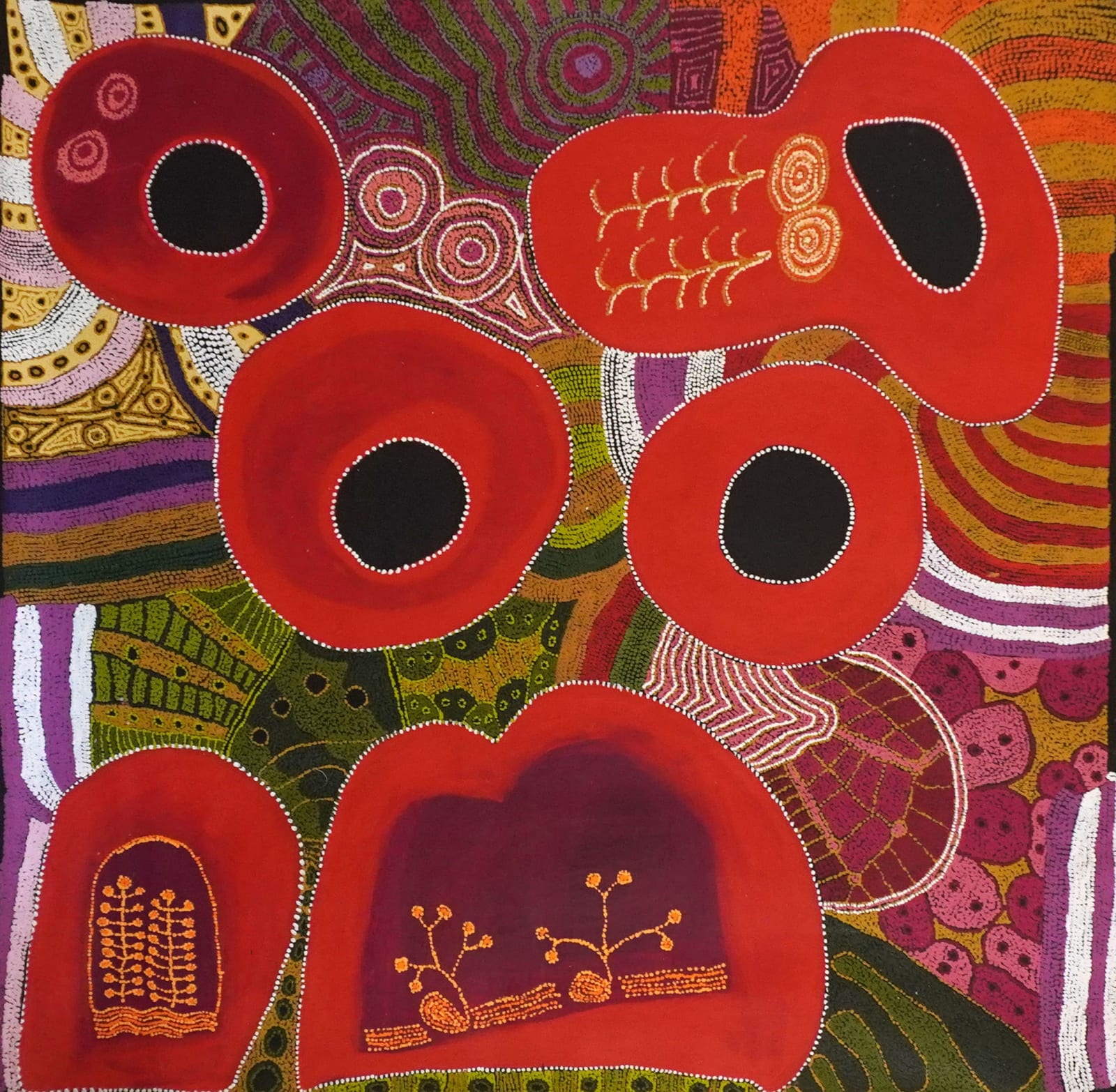 Ruby Tjangawa Williamson & Nita Williamson, Puli murpu - mountain range, 2015