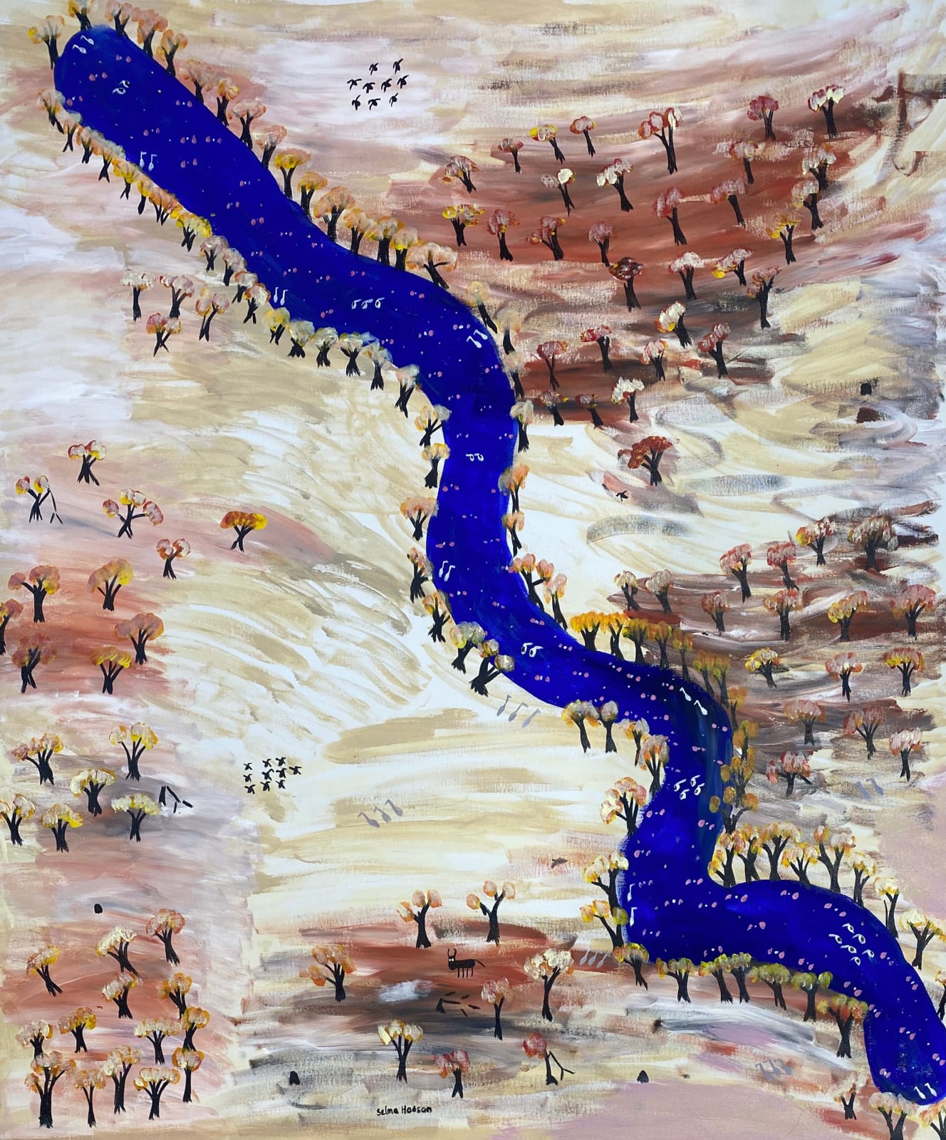 Selma Marrbarmarnyar Hoosan, Ngurkankuryarra Poison creek going down to the mouth,, 2023