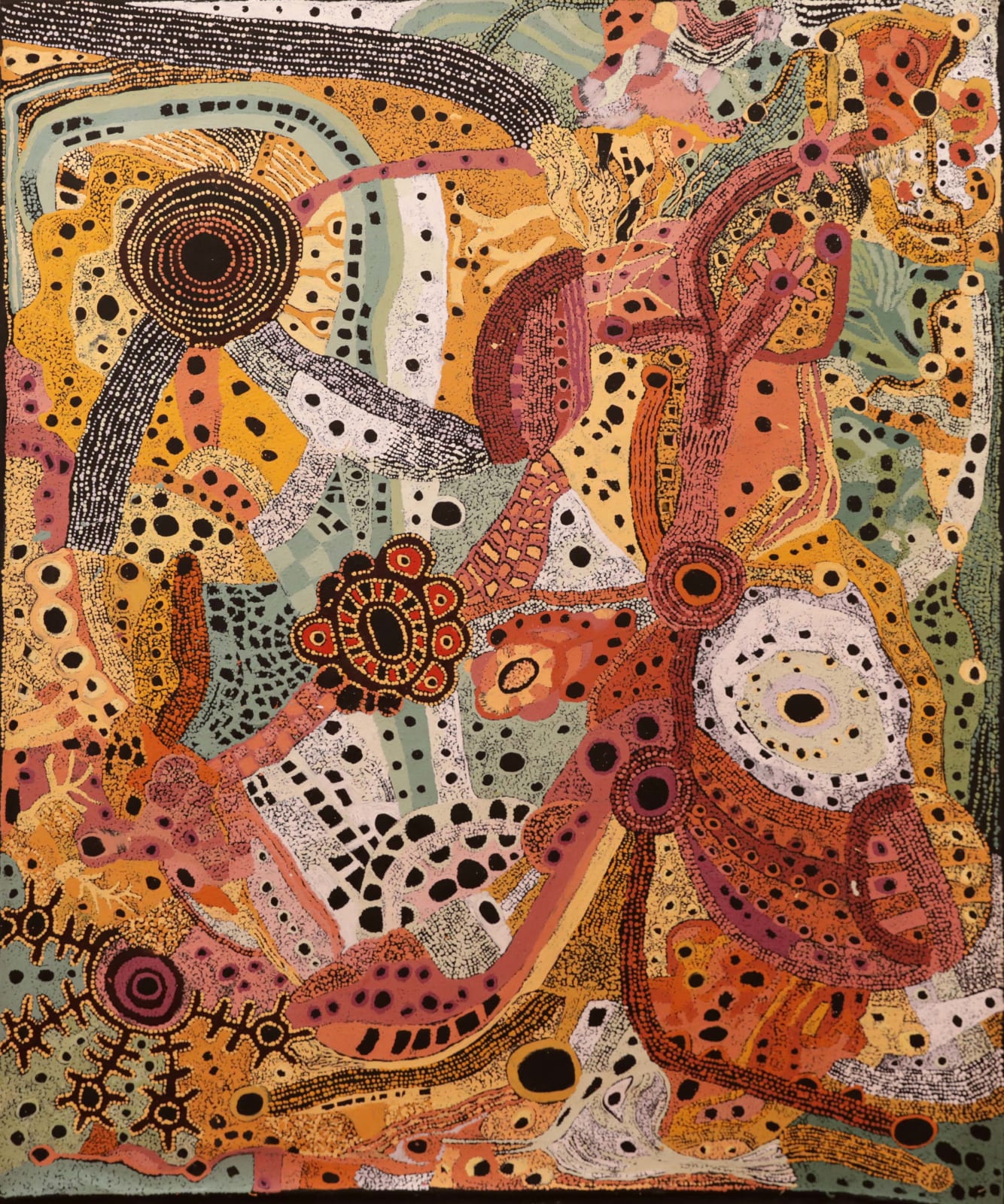 Pauline Minmila Wangin, Kapi Tjukula (Water Hole), 2020