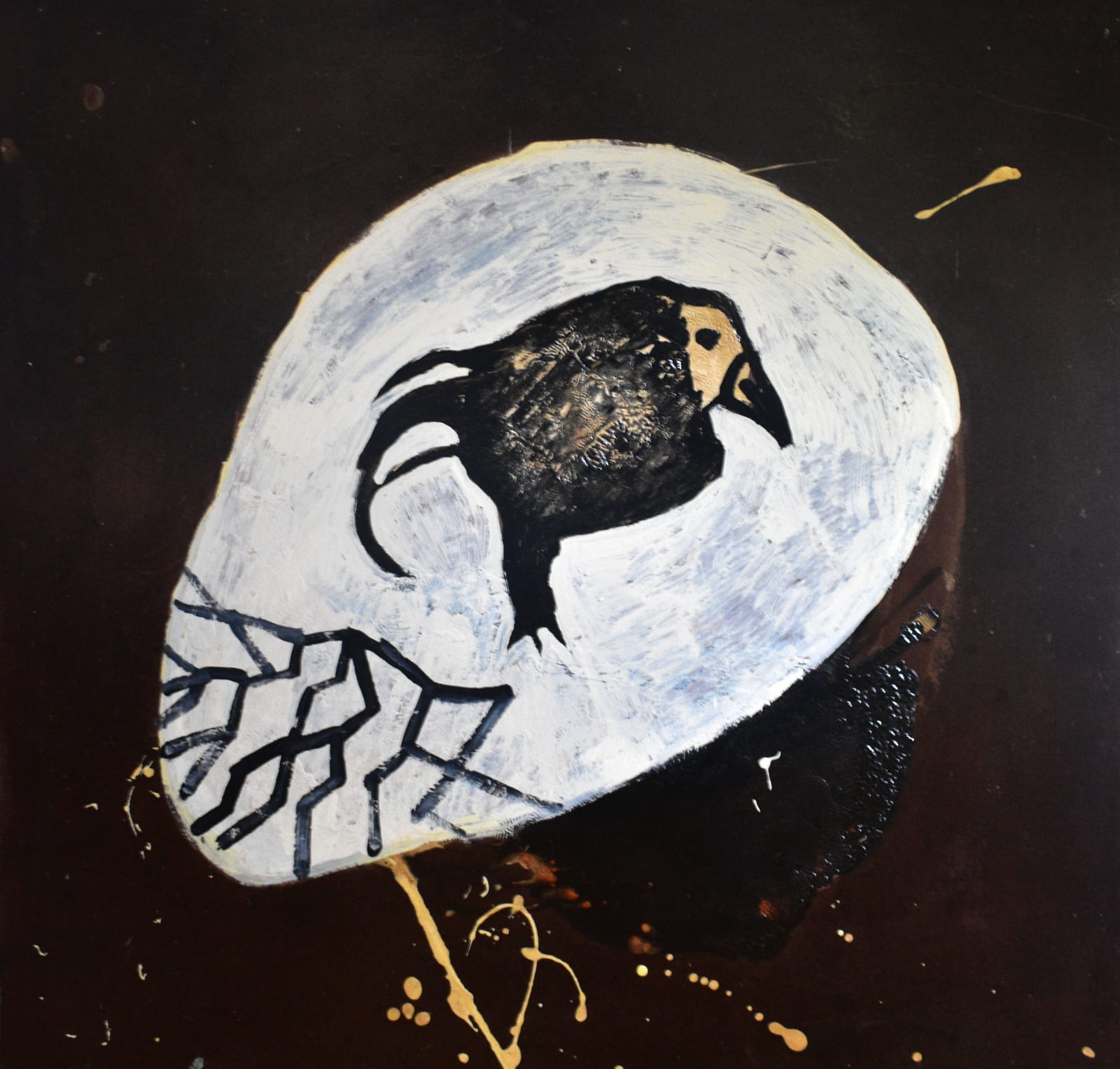 Fabian Brown, The giant hatching in the giant egg, 2019