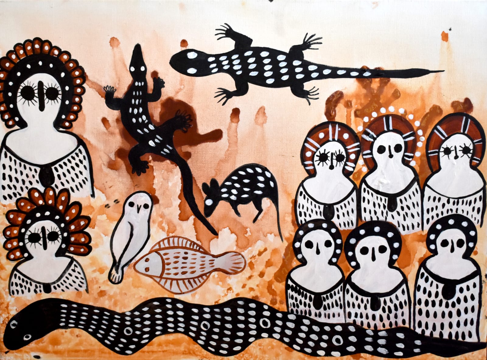 Donny Woolagoodja, Wandjina Dreaming, 2020