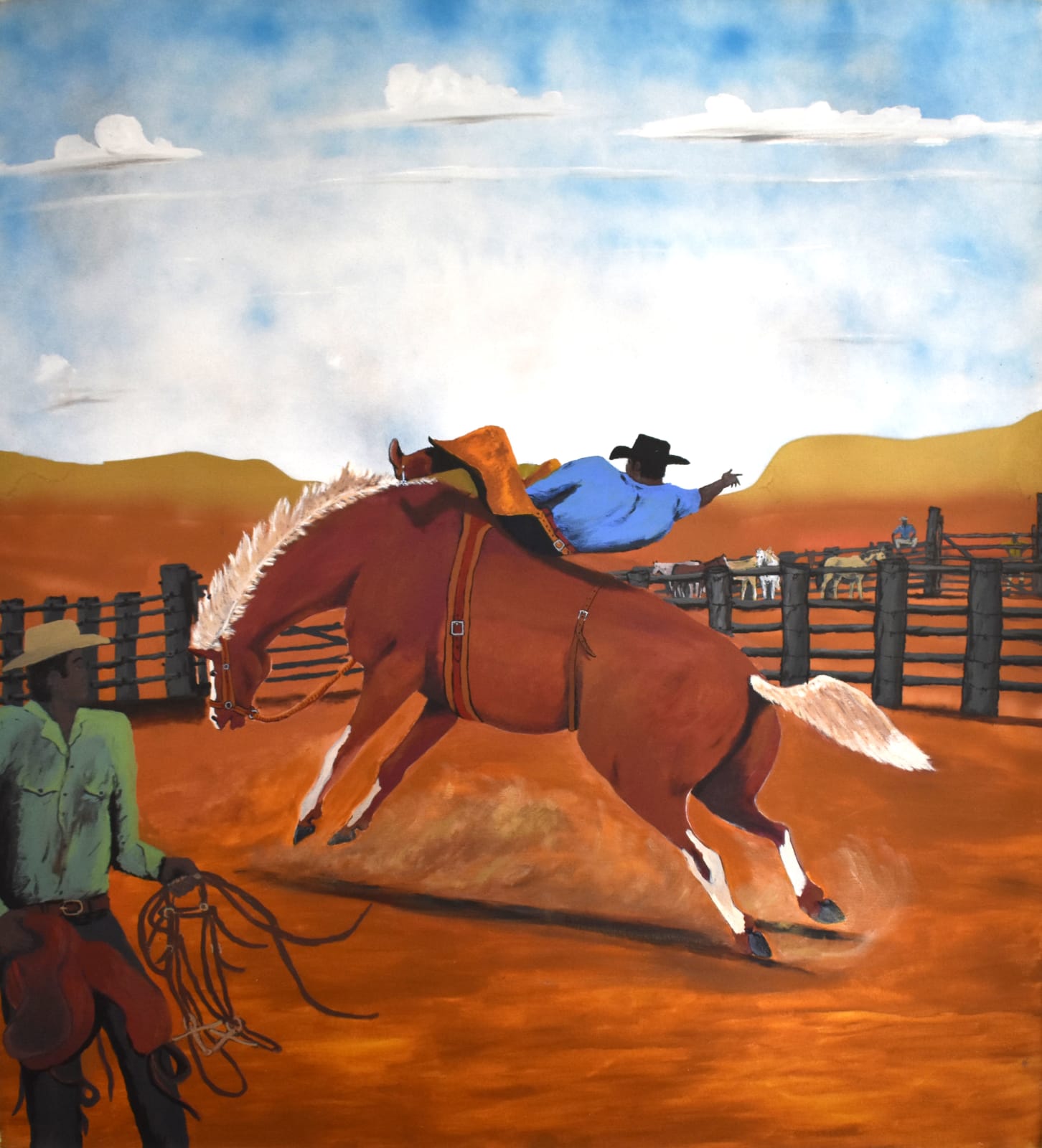 Mervyn Street, The young men nominate to ride in the Saddle Bronc event, 2016