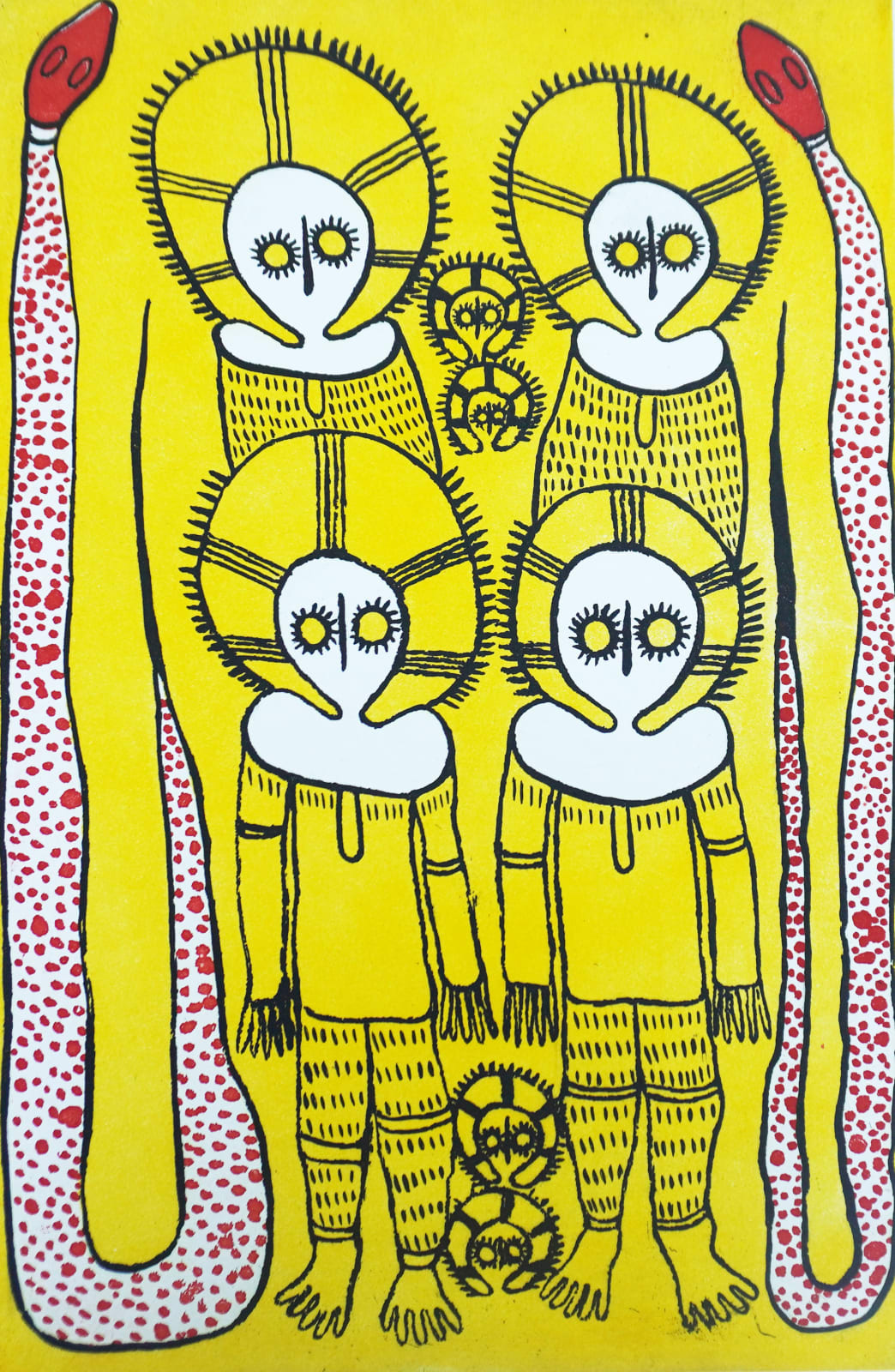 Kallum Mungulu, Wandjina & Unguds (cloud and rain spirits & totems) , 2023