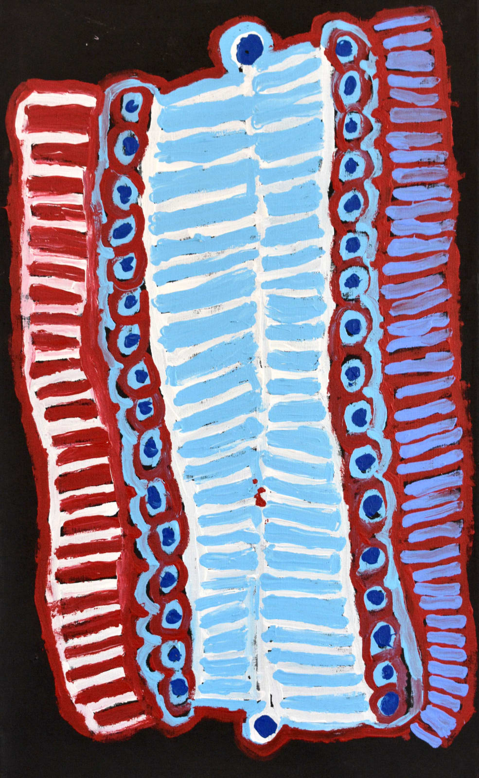 Murdie Nampijinpa Morris, Malikijarra Jukurpa (Two Dogs Dreaming), 2020