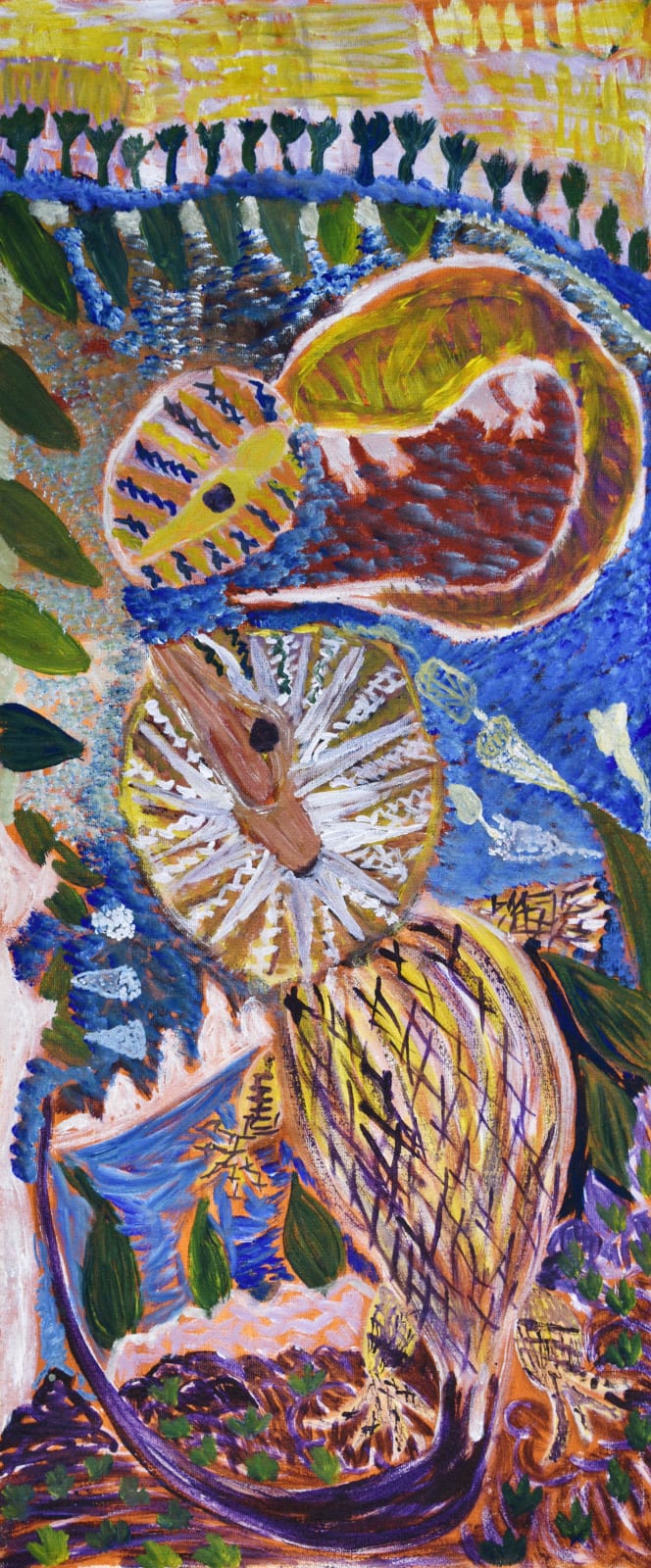 Janet Dreamer, Blanket Lizards (frilled neck lizard), 2018