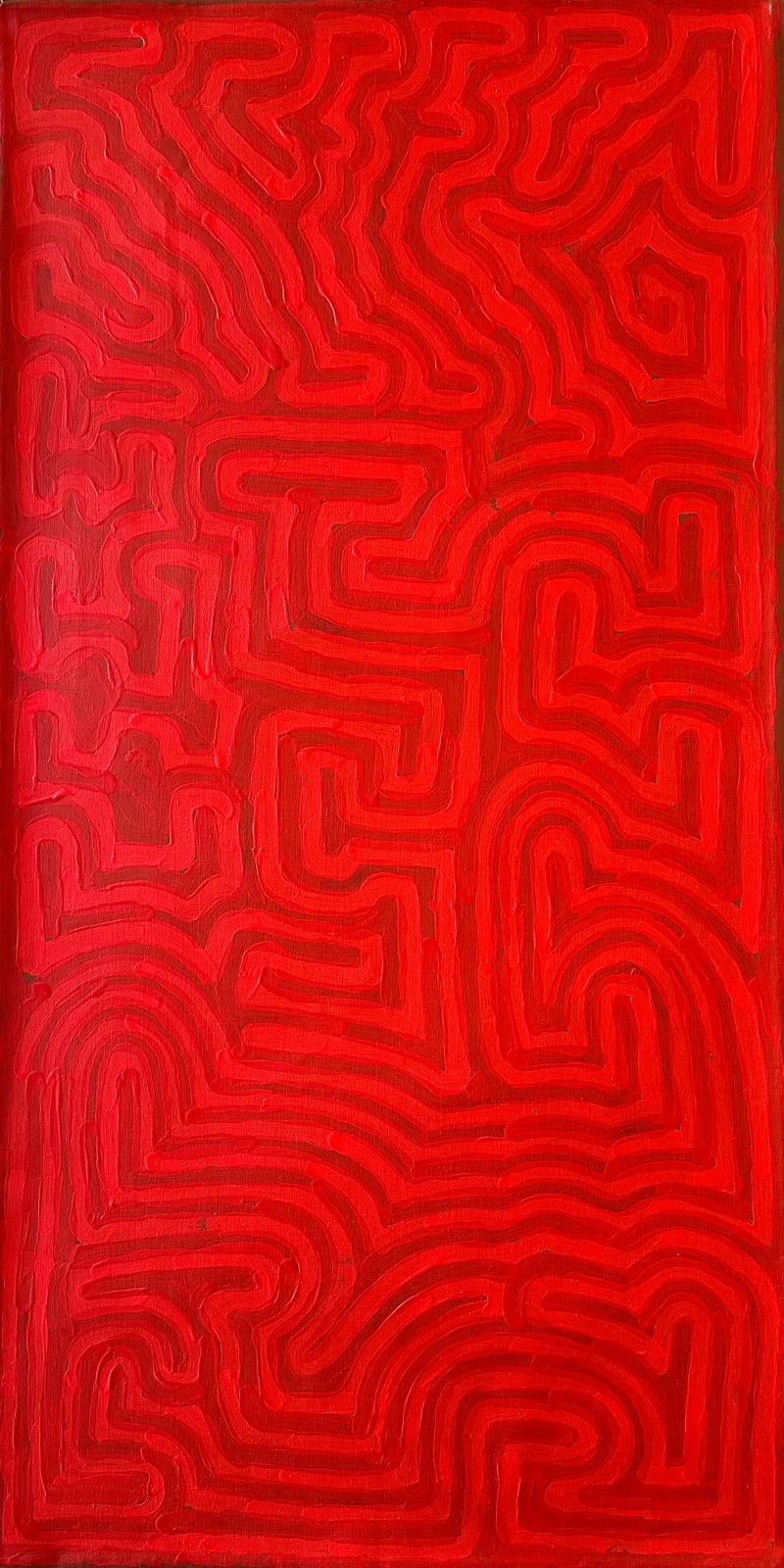 Aubrey Tjangala, Kapi (water) Dreaming, 2025