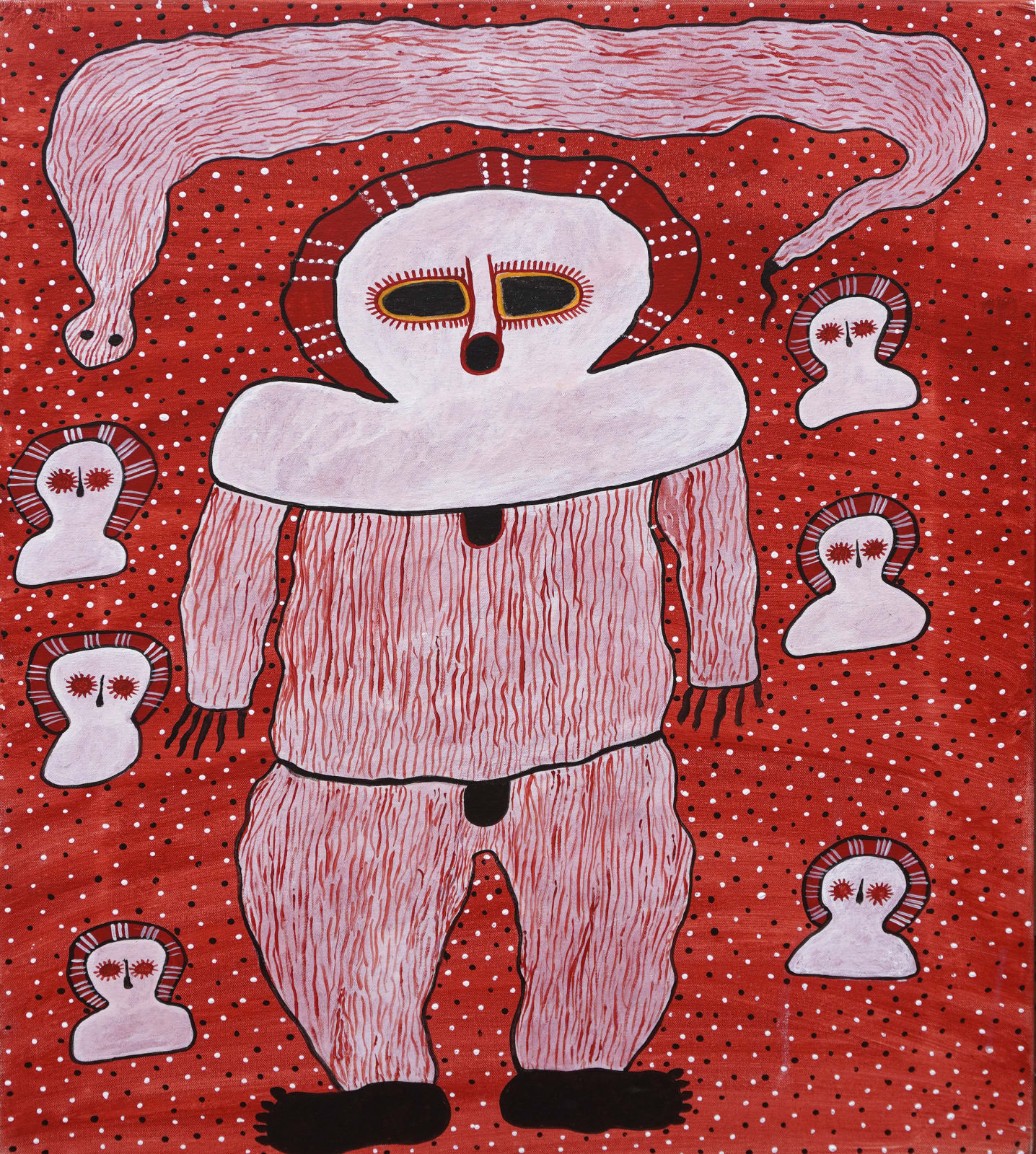 Gordon Barunga, Wanalirri & Ungud (cloud and rain spirit Ngarinyin & totem), 2023