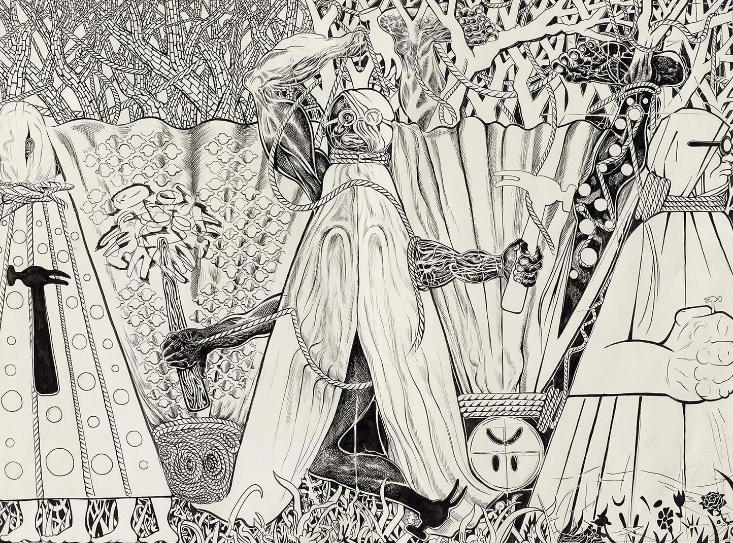 Trenton Doyle Hancock, I Got Stood Up Just to Sat Down, 2015
