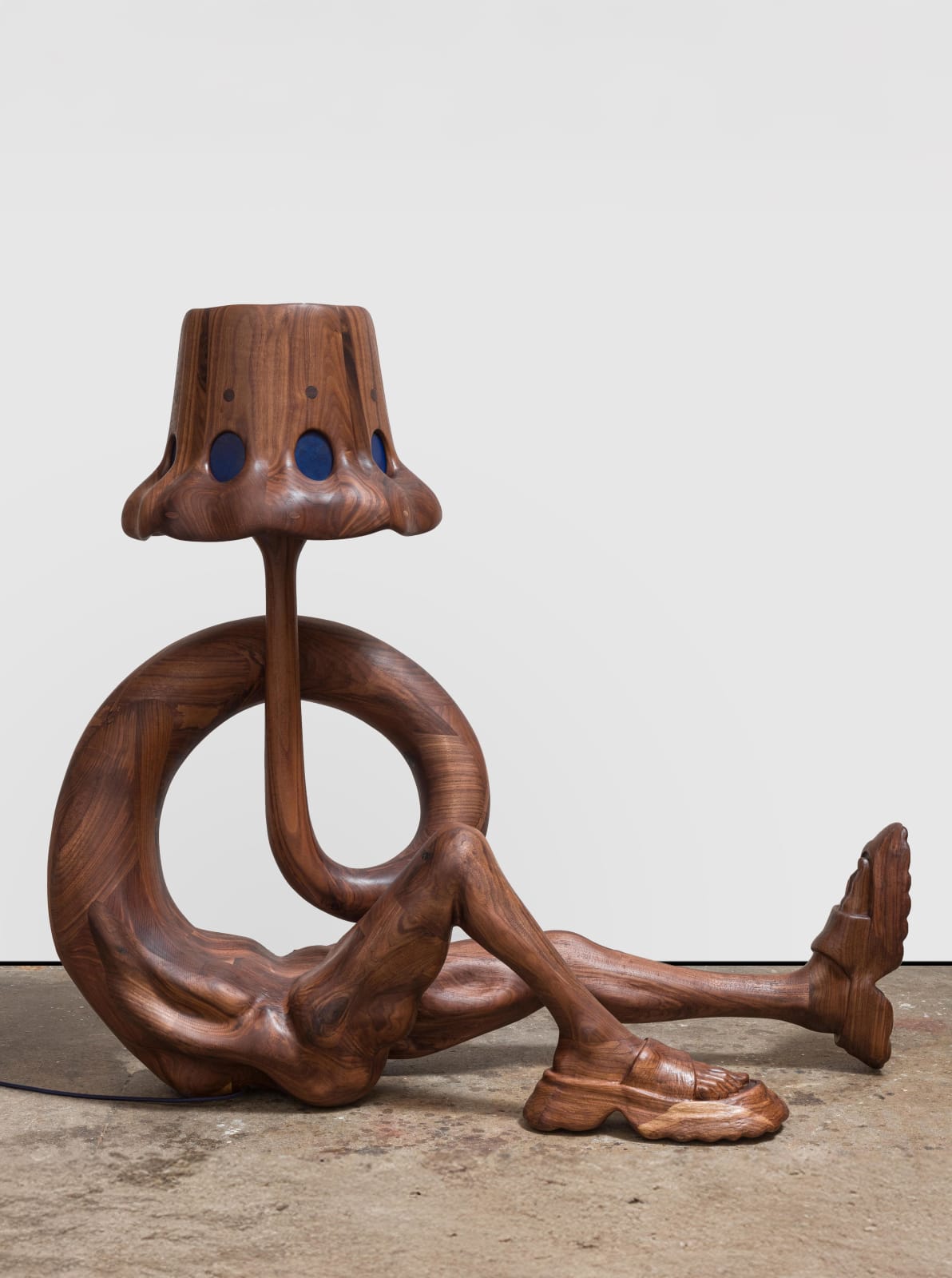 Vincent Pocsik, Reclining with Sandles in Walnut, 2023