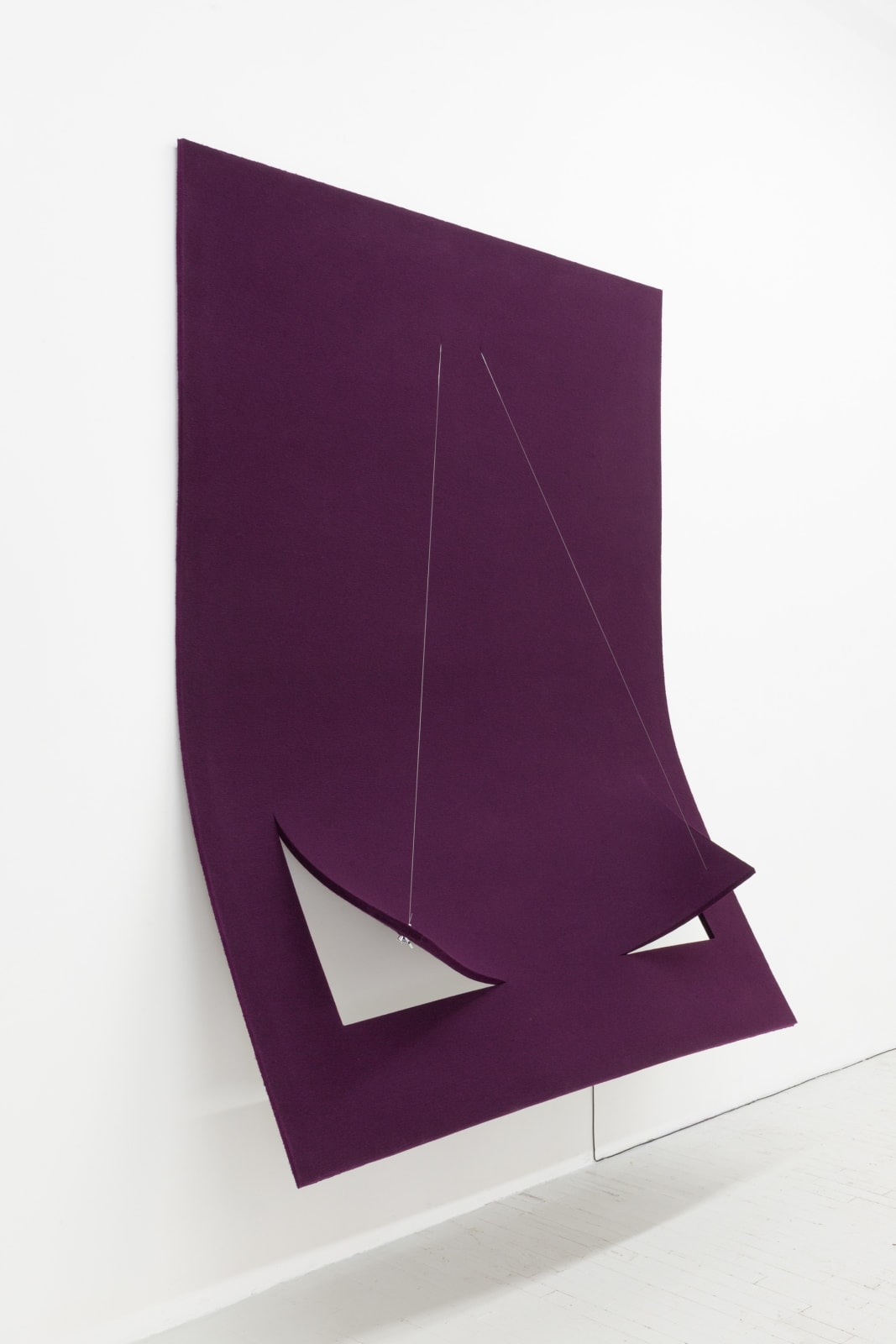 Naama Tsabar, Work on Felt (Variation 29) Purple, 2021
