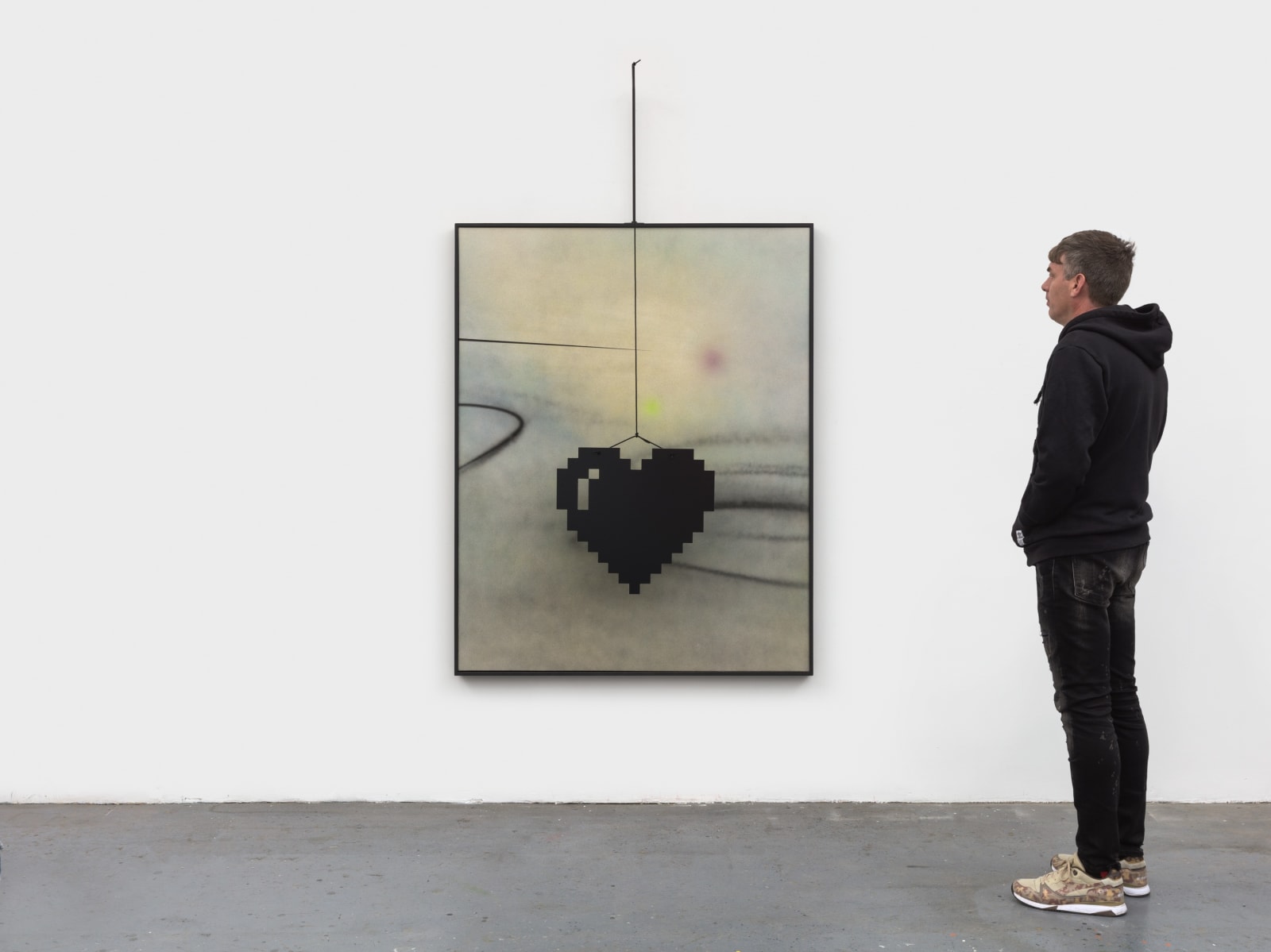 Wendy White, Pixel Heart (after Calder), 2021