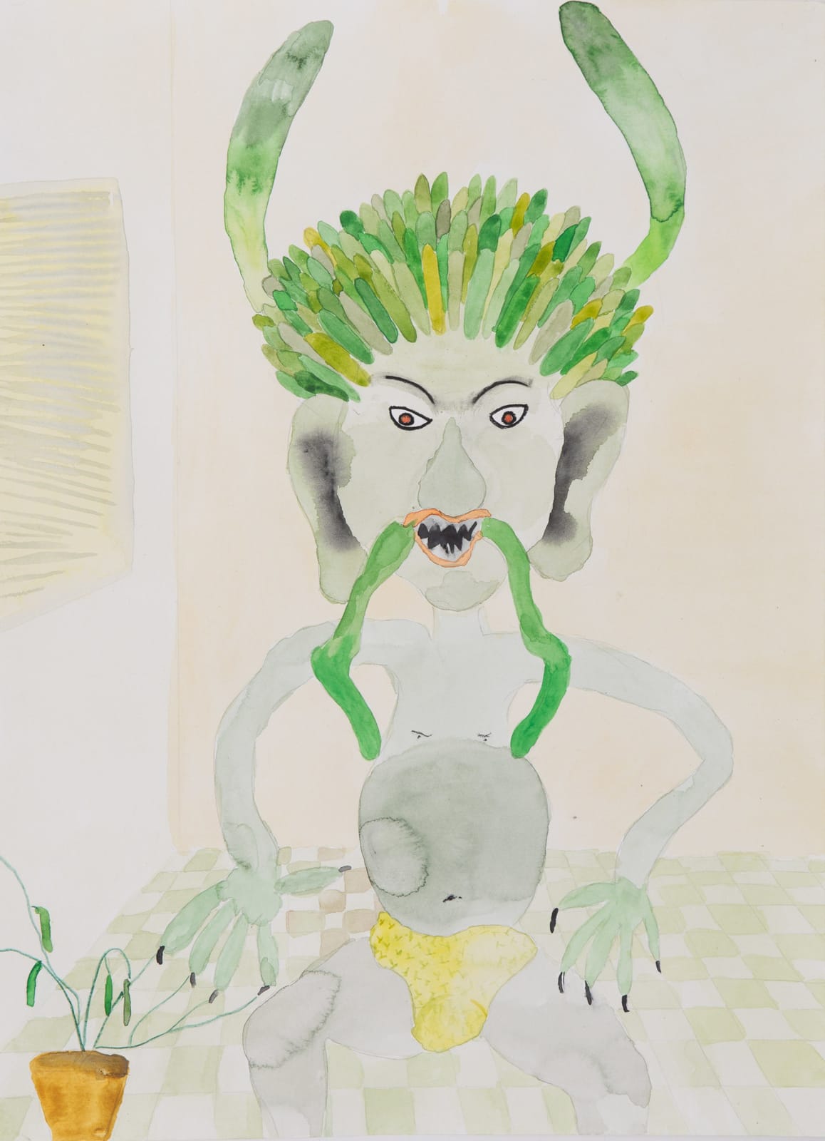 Elham Rokni, Green Mustache, 2019