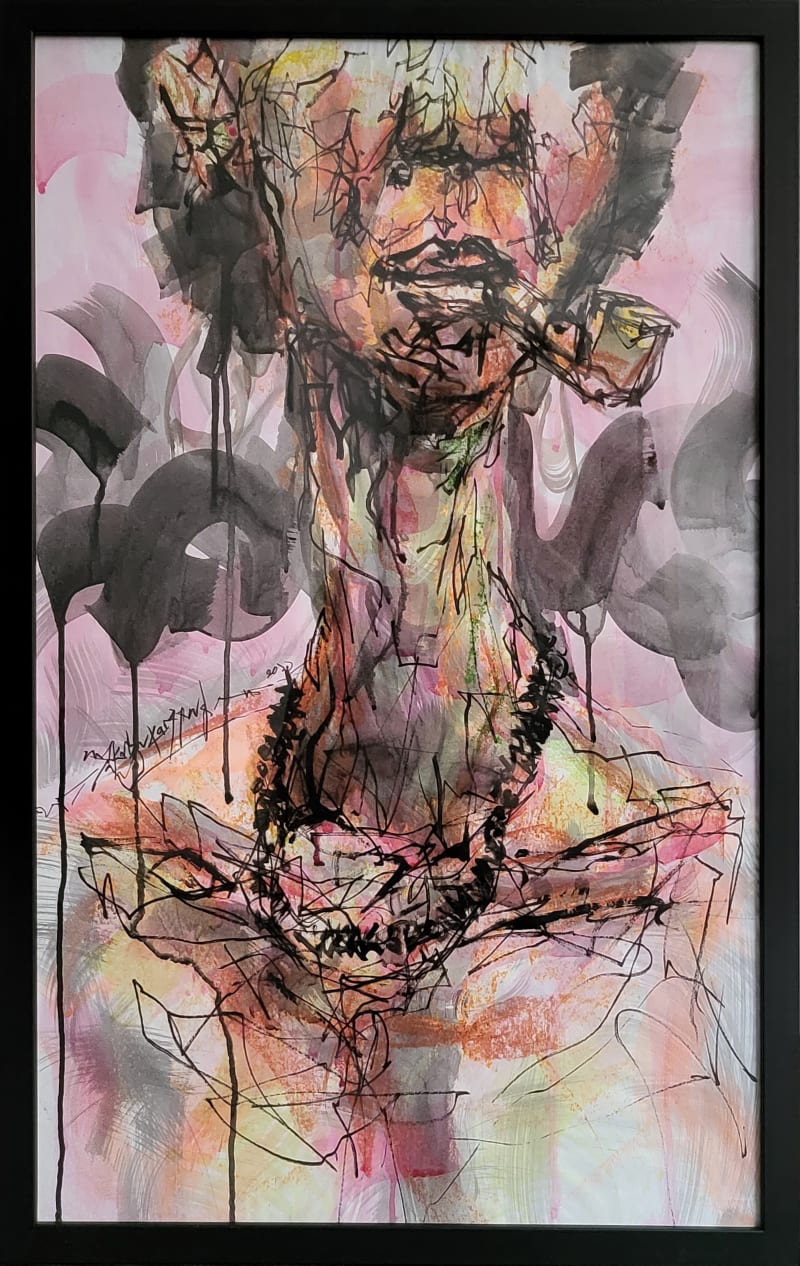 Yakubu Abdulkareem, Lady with the pipe, 2020