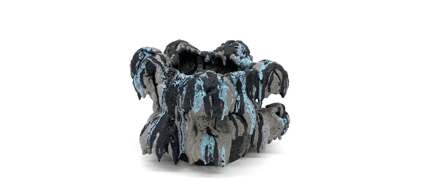 Vince Palacios, Cave Vessel - Turquoise/Black, 2021