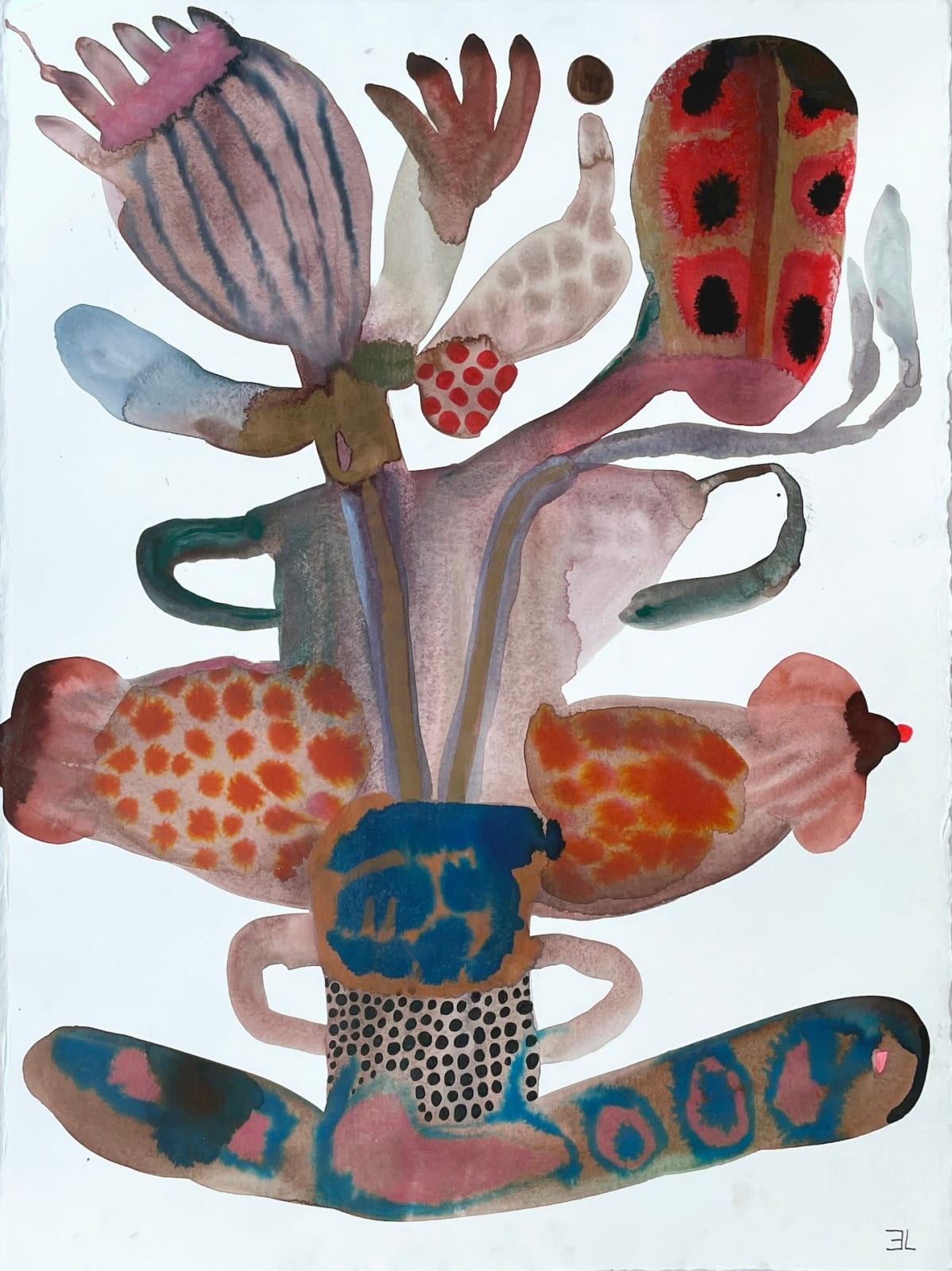 Emma Larsson, Flowers In A Funny Vase, 2022