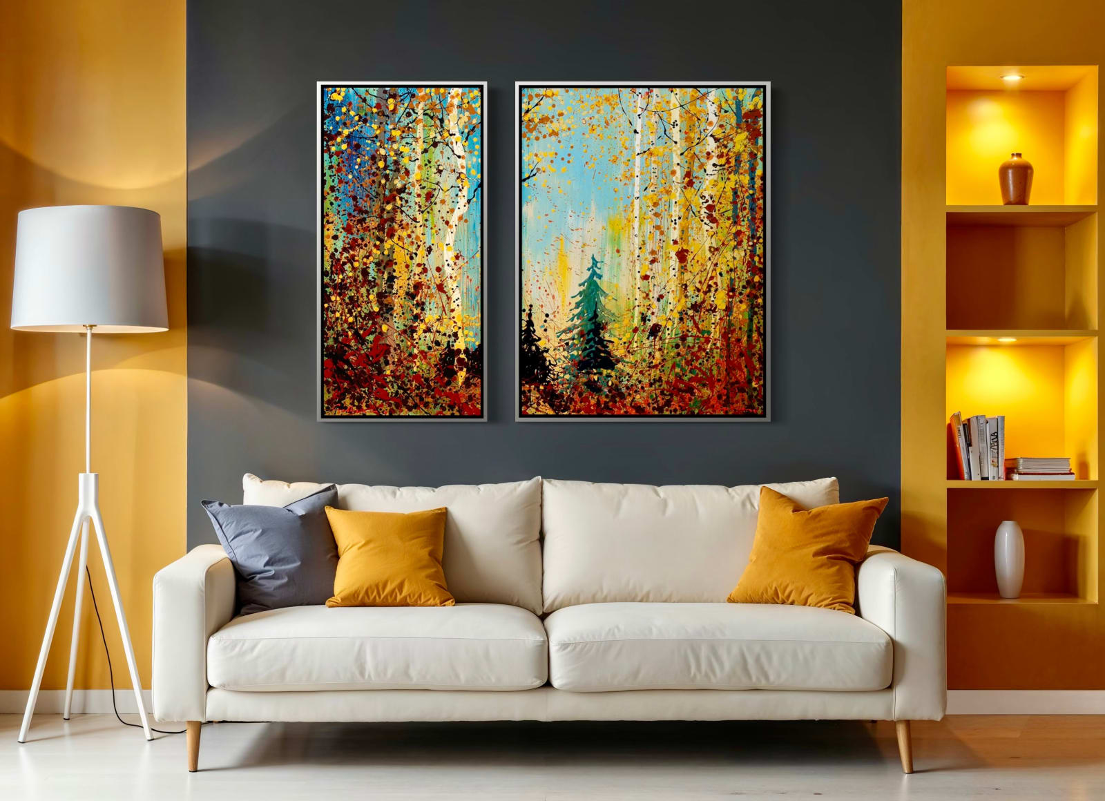 Simon Bull, From The Earth To The Sky I & II (Diptych), 2024