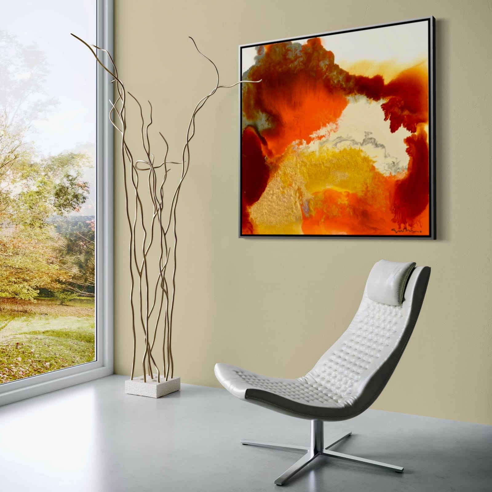 Simon Bull, Orange and Gold, 2020