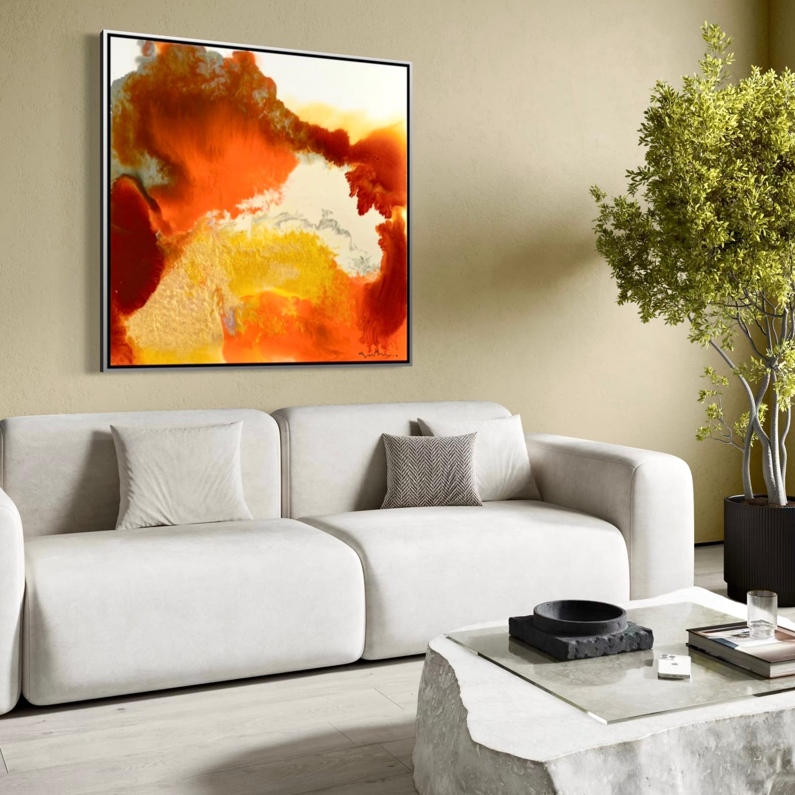 Simon Bull, Orange and Gold, 2020