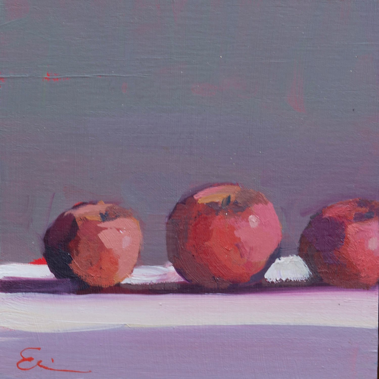 Erin Lee Gafill, Three Apples, 2025