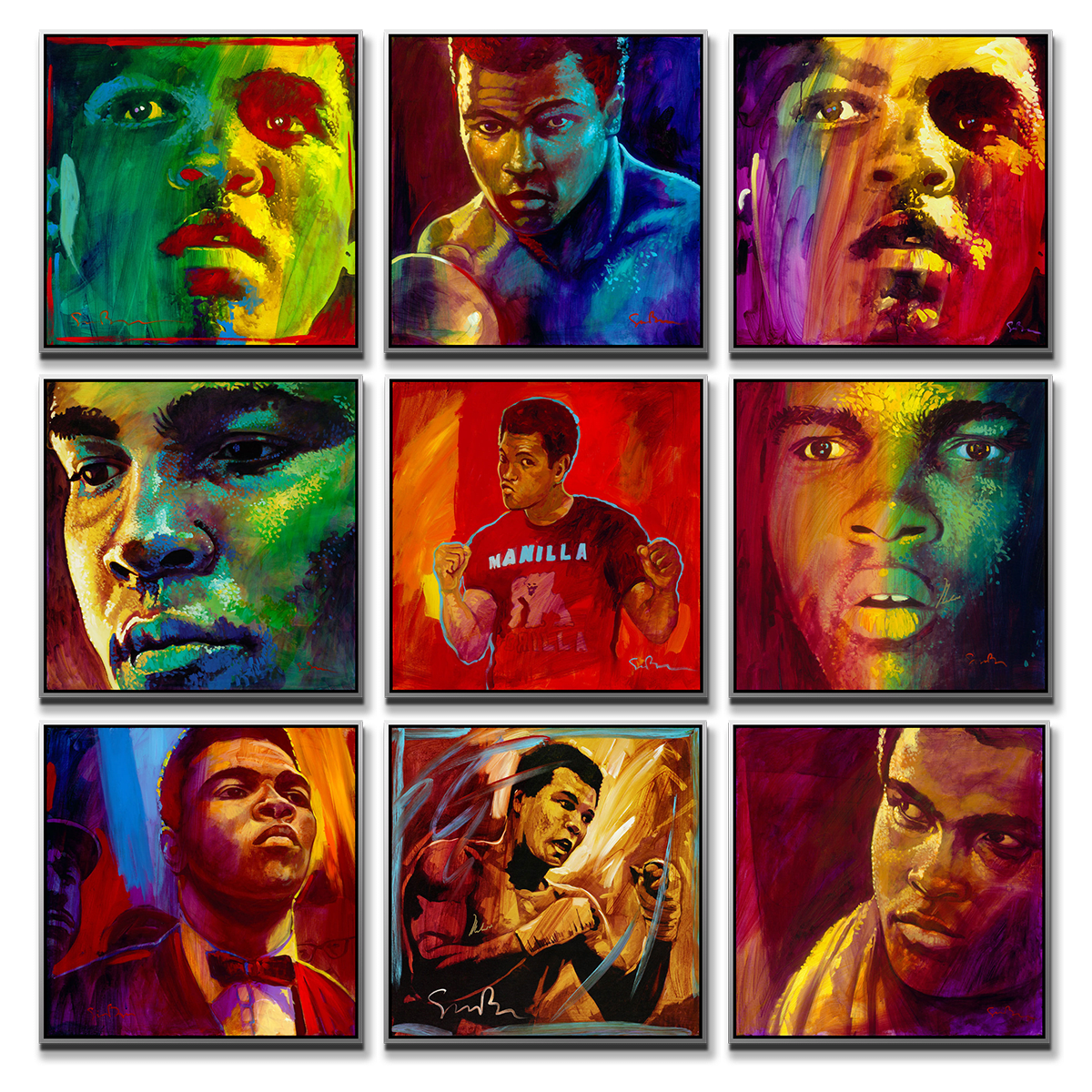 Simon Bull, Ali (Green), Metal Print, 2017