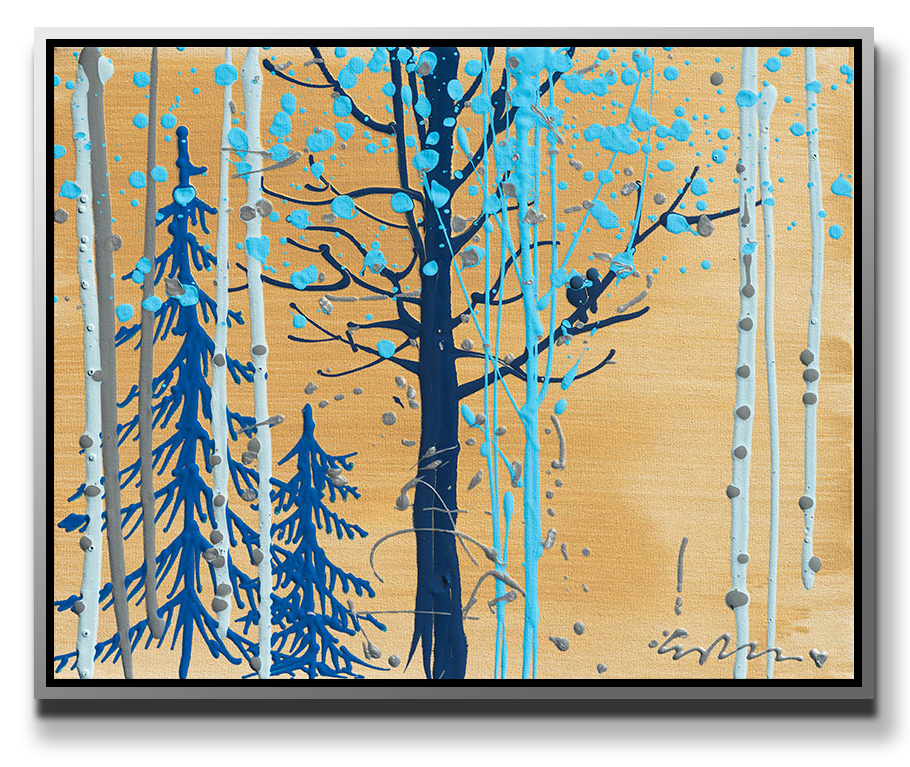 Simon Bull, Blue Birds and Gold, 2025