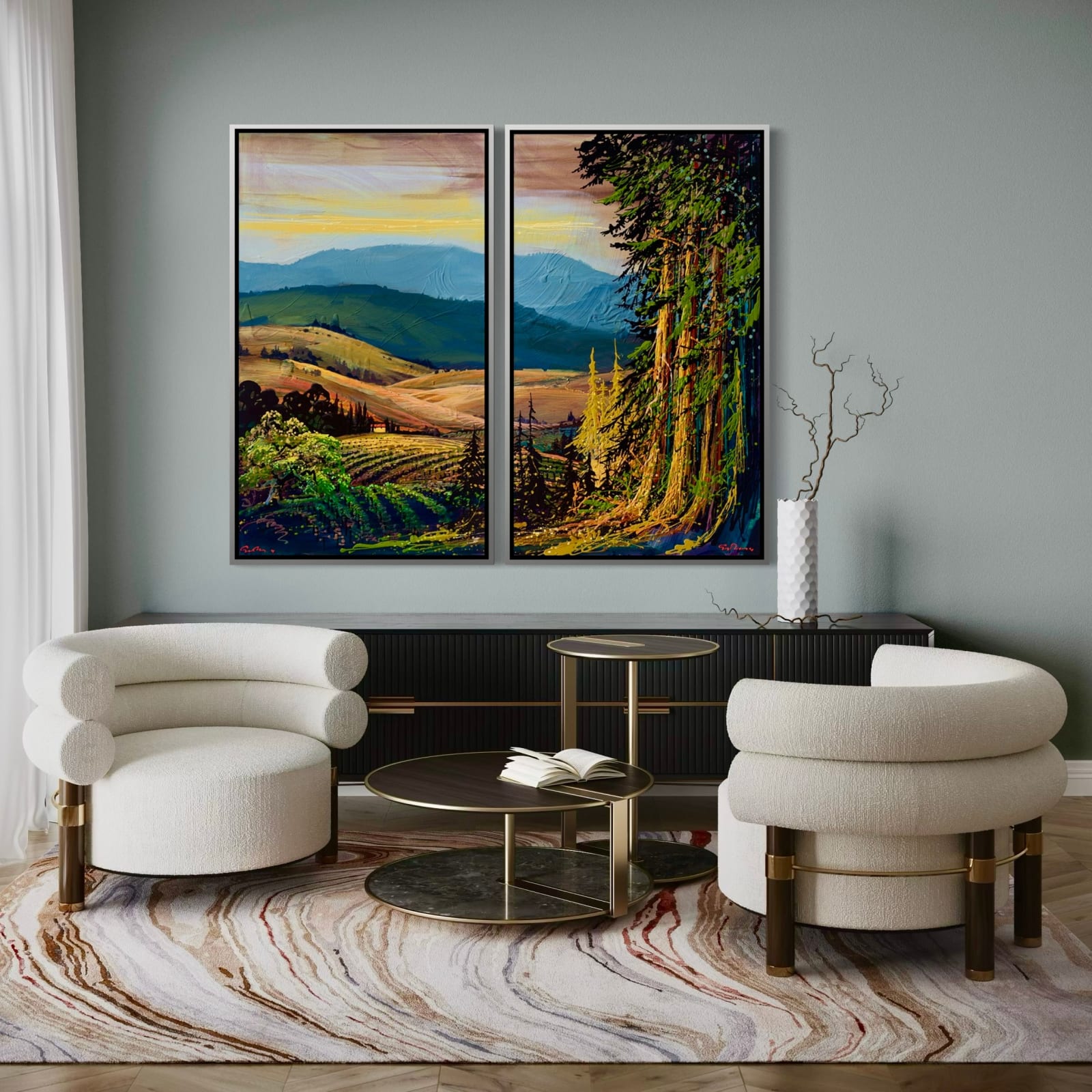 Simon Bull, Homeward Bound I & II (Diptych), 2025
