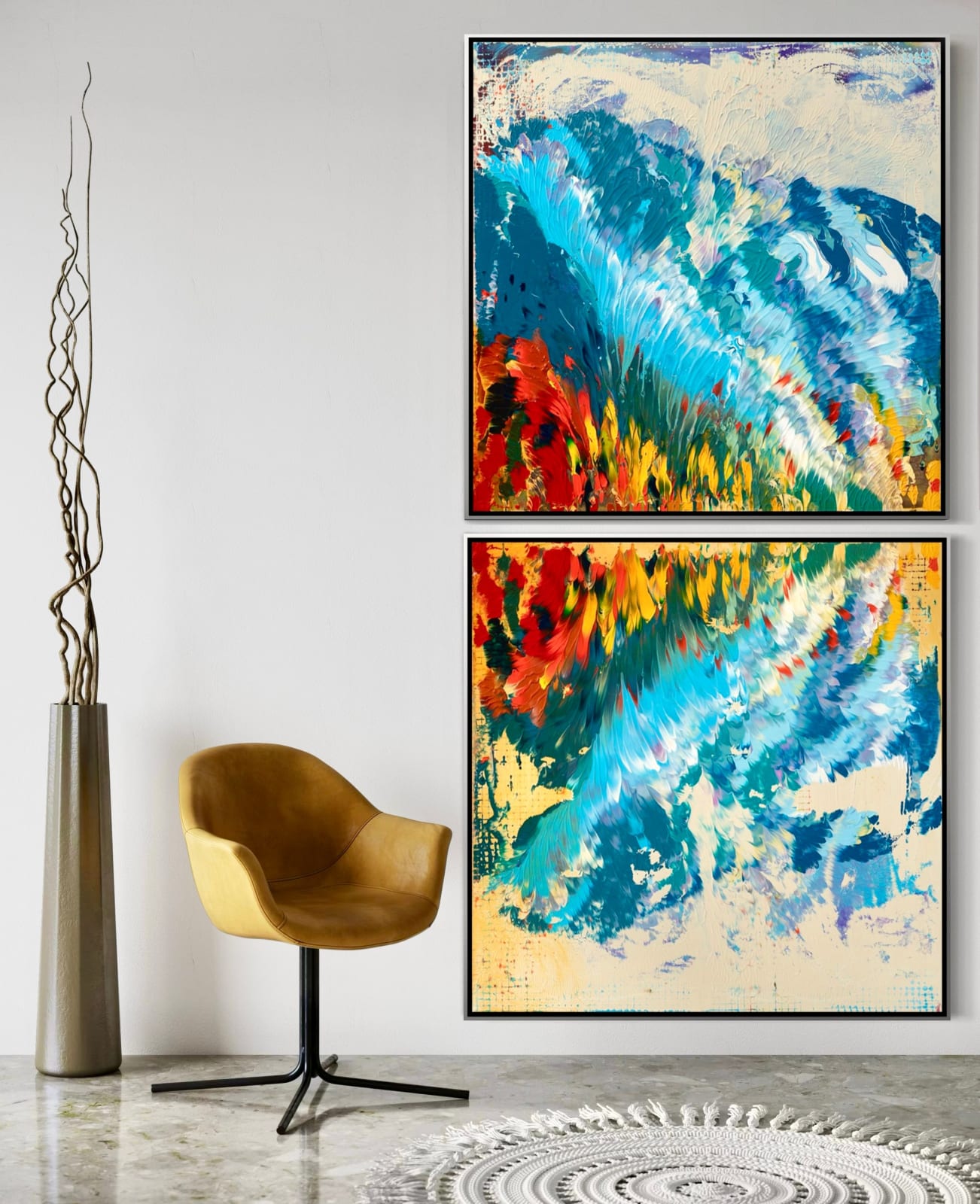 Simon Bull, Mountain Lake I & II (Diptych), 2024