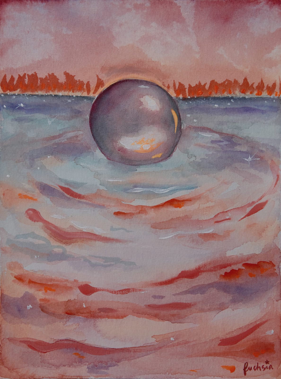 Olga Michaud/fuchsia, 黑珍珠 Black pearl, 2023