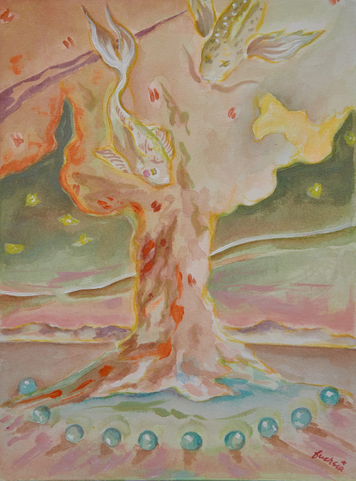 Olga Michaud/fuchsia, 绿野 I found my spirit in the leaves, 2023