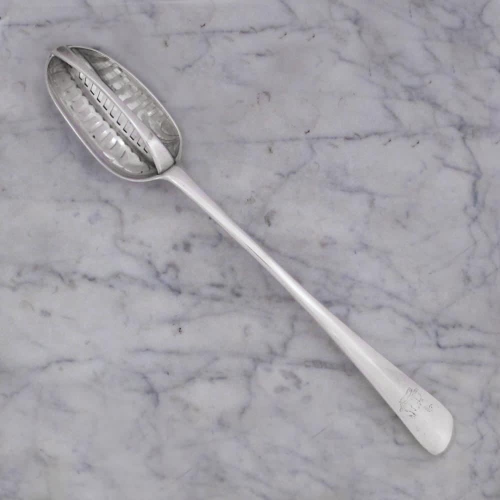 A George II Antique Irish Silver Straining Spoon, c. 1740
