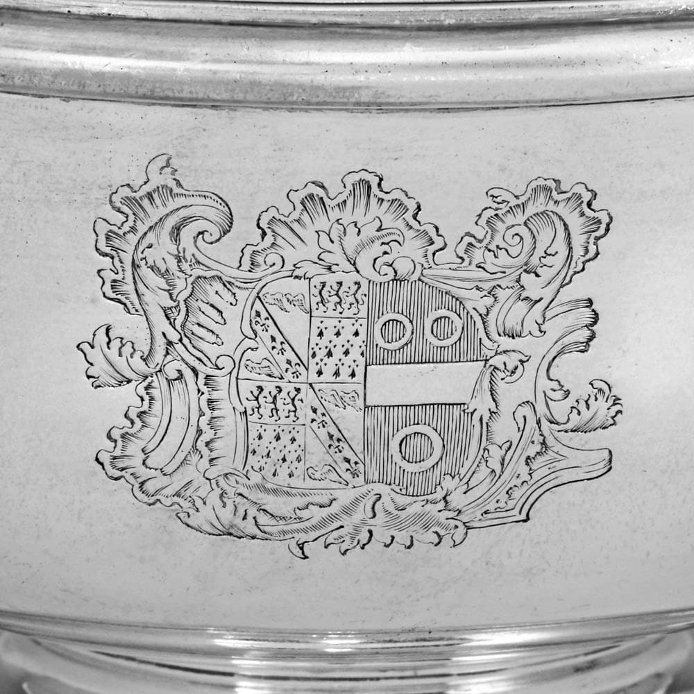 Thomas Gilpin, A George II Antique English Silver Sugar Bowl & Cover, 1747