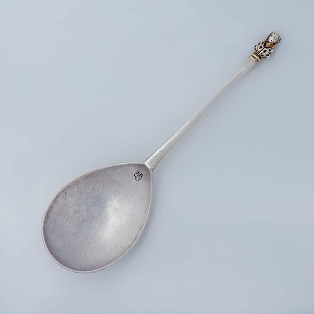 A Provincial Antique English Silver Maiden Head Spoon, 1520