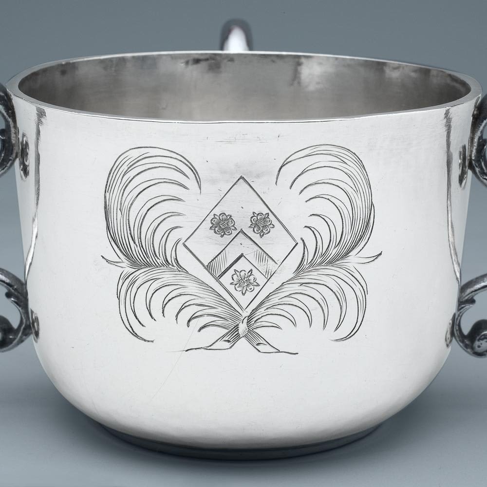 mullets G crowned below, A Charles II Antique English Silver Spout Cup, c. 1675