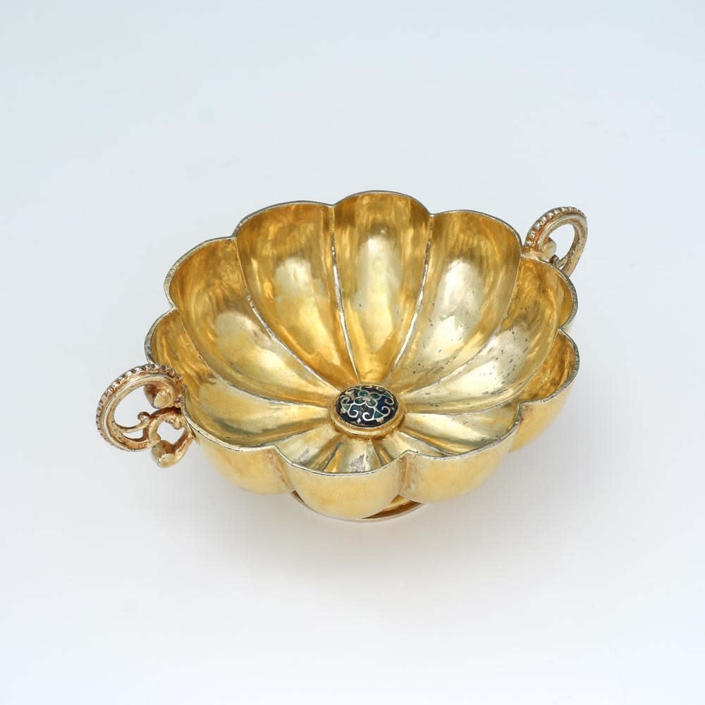 A Spanish or Spanish Colonial Silver-Gilt and Enamel Two-Handled Cup, 17th Century