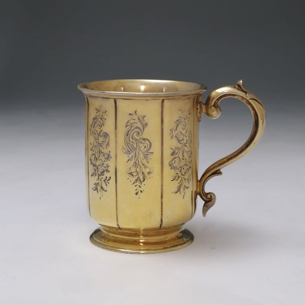 Samuel Whitford, A Royal Victorian Antique English Silver-Gilt Mug, 1858