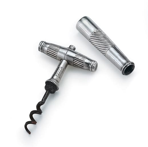 Samuel Pemberton, A George III Antique English Silver Cork Screw, c. 1800