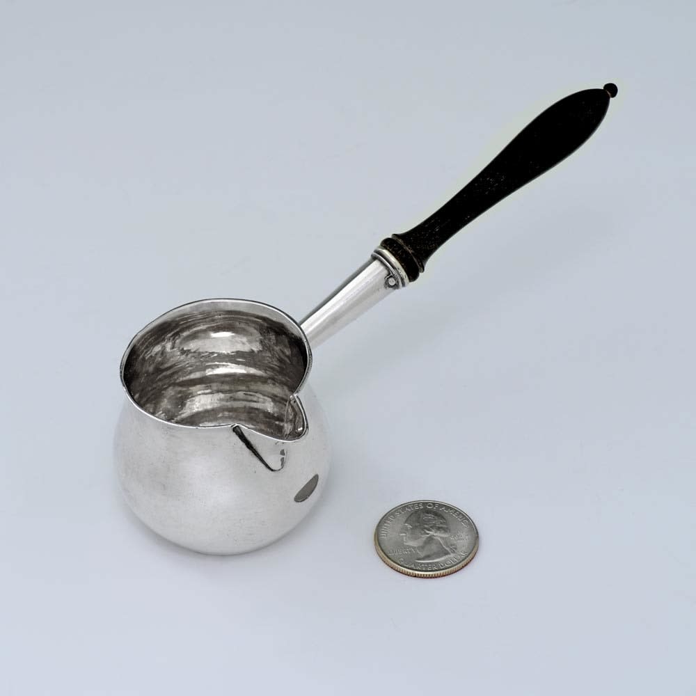 Henry Curry, A Very Small George III Antique English Silver Brandy Warmer, 1776