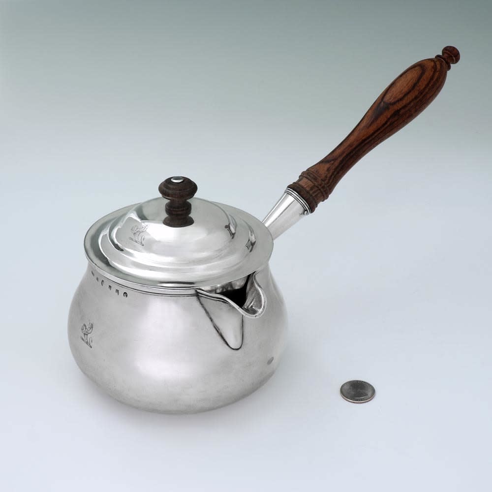 James Scott, A Large George IV Antique Irish Silver Covered Brandy Warmer, 1824